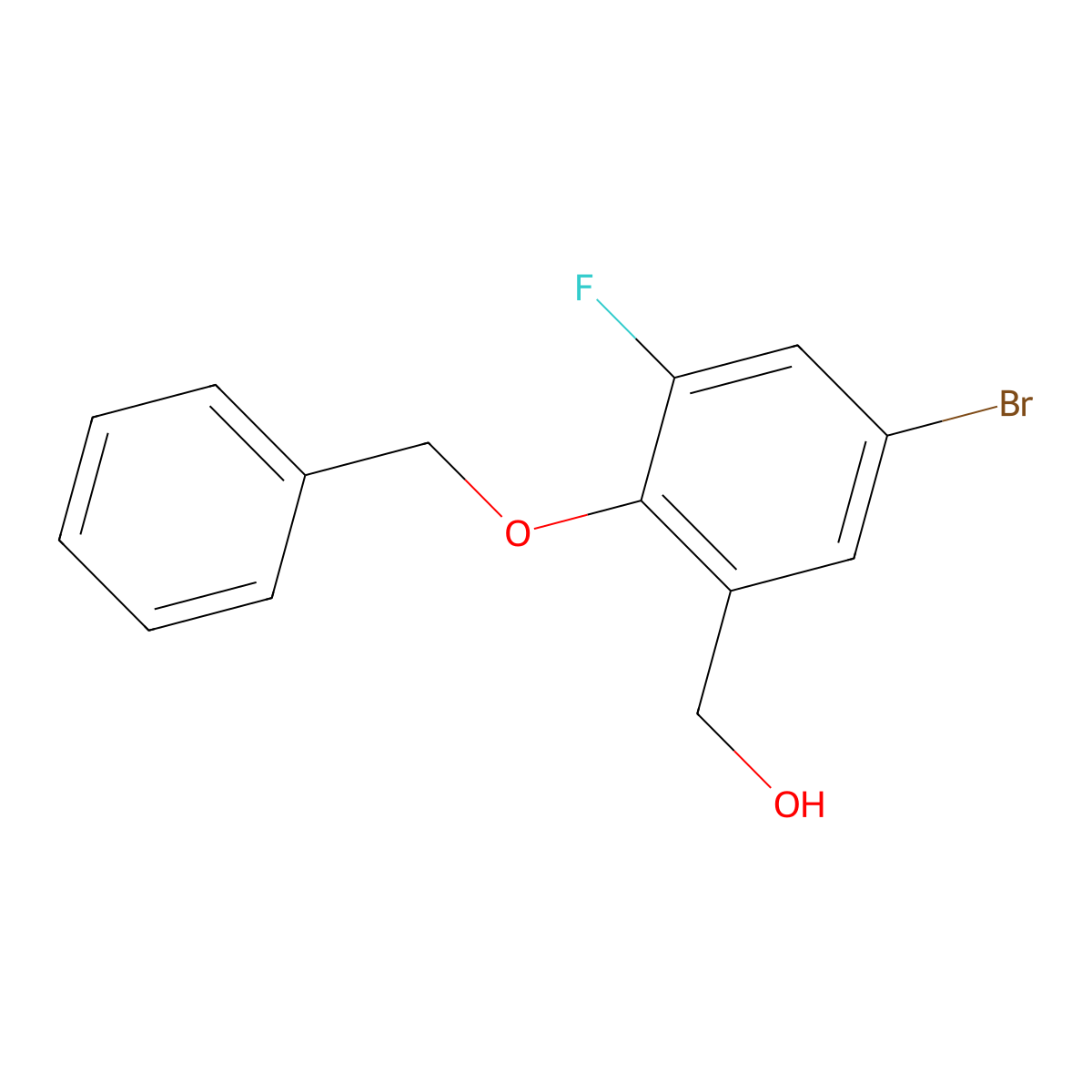 [2-(Benzyloxy)-5-bromo-3-fluorophenyl]methanol molecular structure, CAS 1824017-41-5