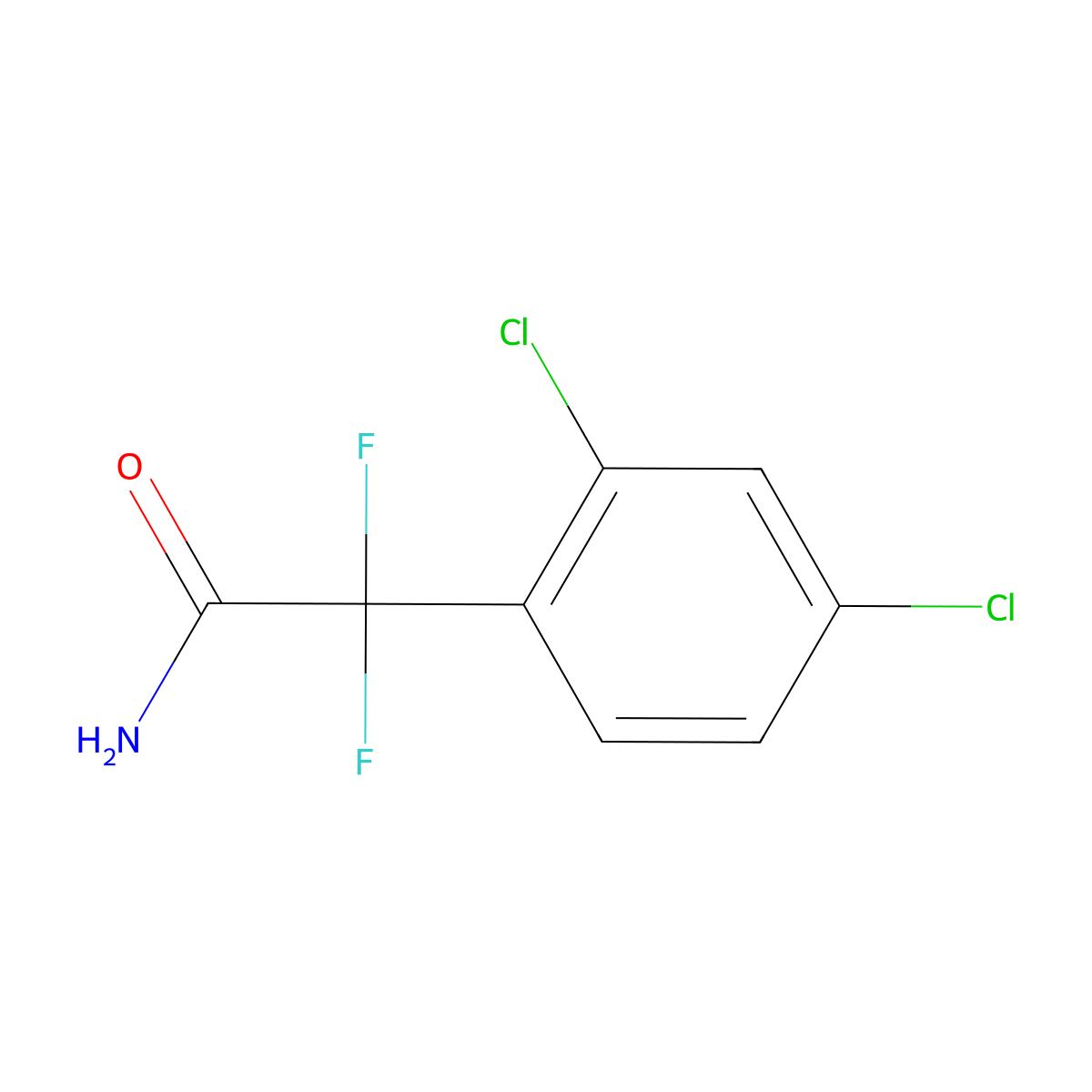 2-(2,4-Dichlorophenyl)-2,2-difluoroacetamide molecular structure, CAS 1824017-88-0