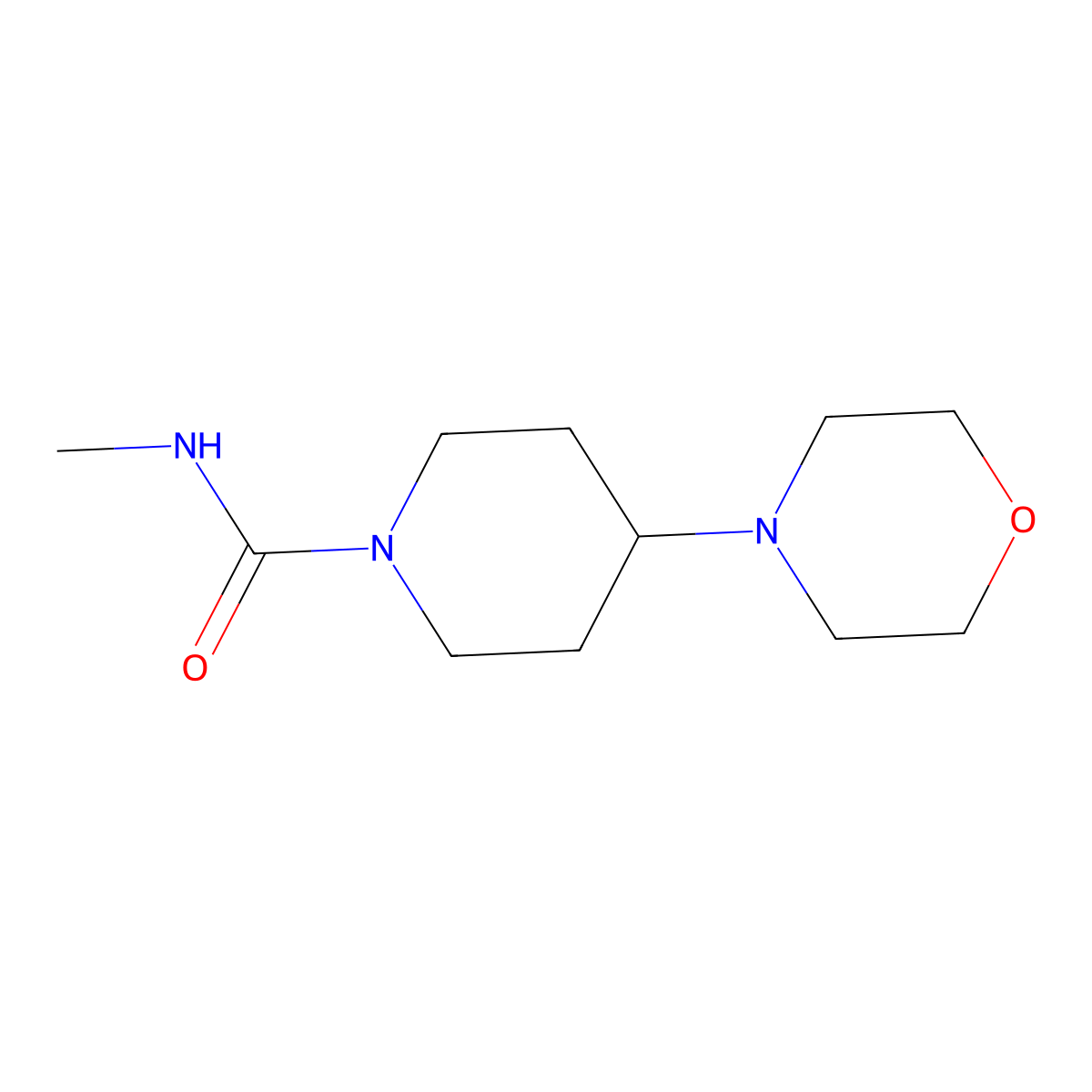 N-methyl-4-(morpholin-4-yl)piperidine-1-carboxamide molecular structure, CAS 1824019-40-0