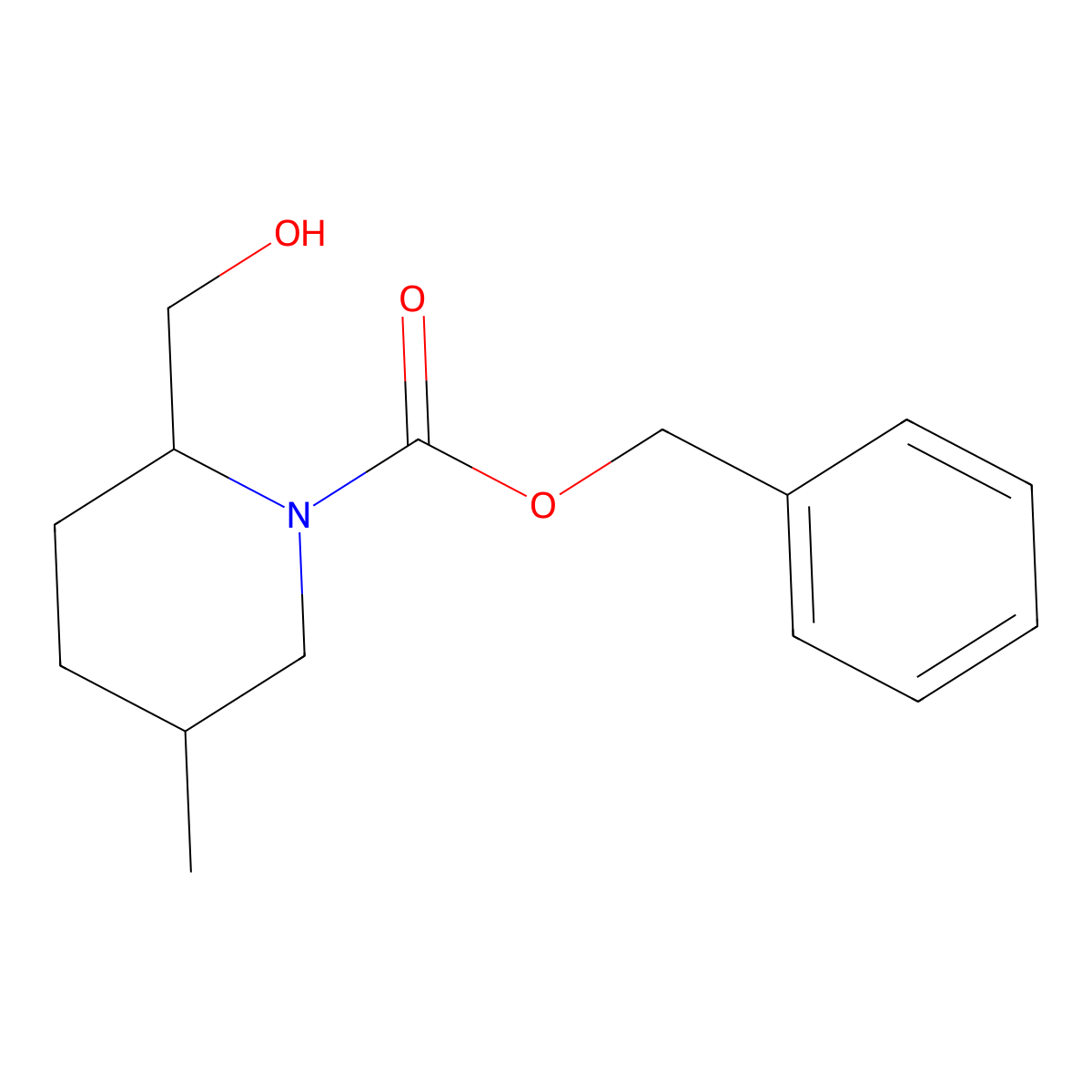Benzyl 2-(hydroxymethyl)-5-methylpiperidine-1-carboxylate molecular structure, CAS 1824020-16-7