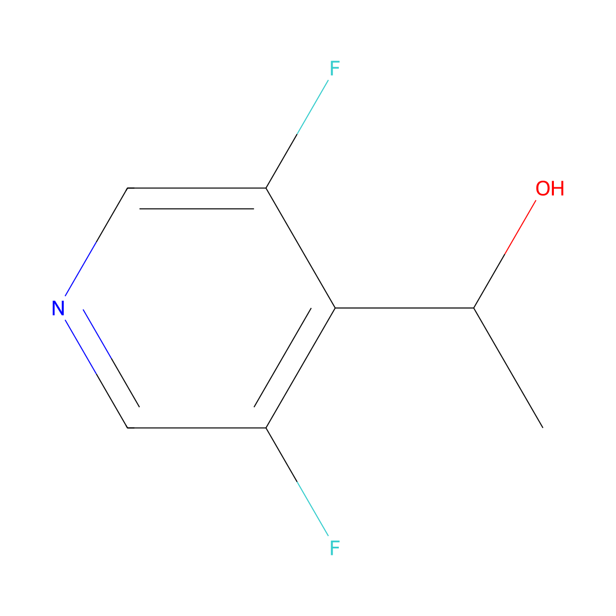 1-(3,5-Difluoropyridin-4-yl)ethanol molecular structure, CAS 1824022-87-8