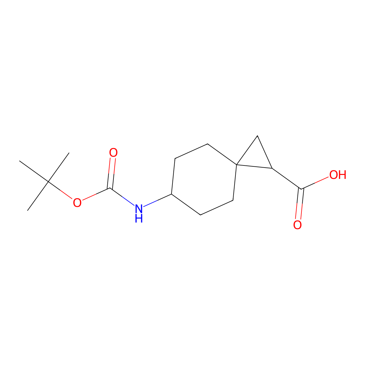 6-{[(Tert-butoxy)carbonyl]amino}spiro[2.5]octane-1-carboxylic acid molecular structure, CAS 1824022-98-1