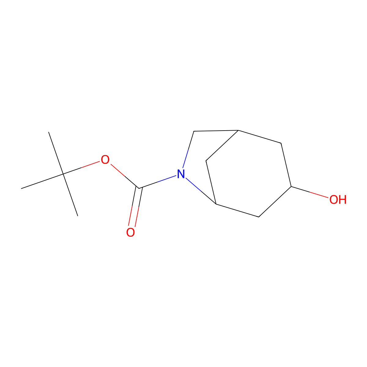 tert-Butyl 3-hydroxy-6-azabicyclo[3.2.1]octane-6-carboxylate molecular structure, CAS 1824023-63-3