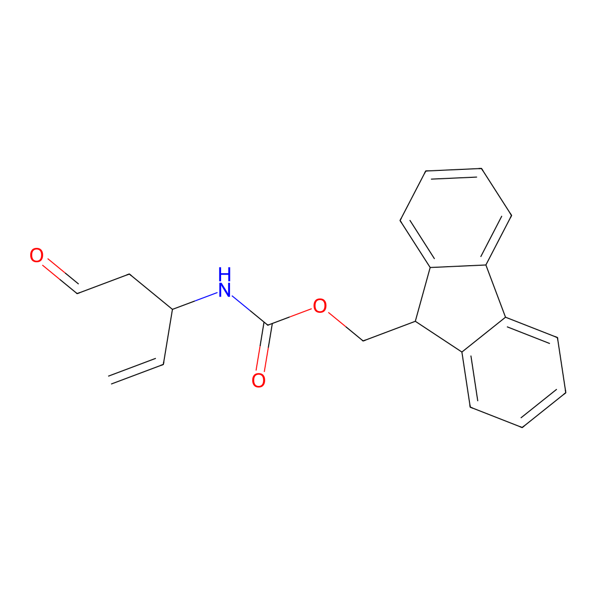 N-Fmoc-(+/-)-3-aminopent-4-enal molecular structure, CAS 1824023-93-9