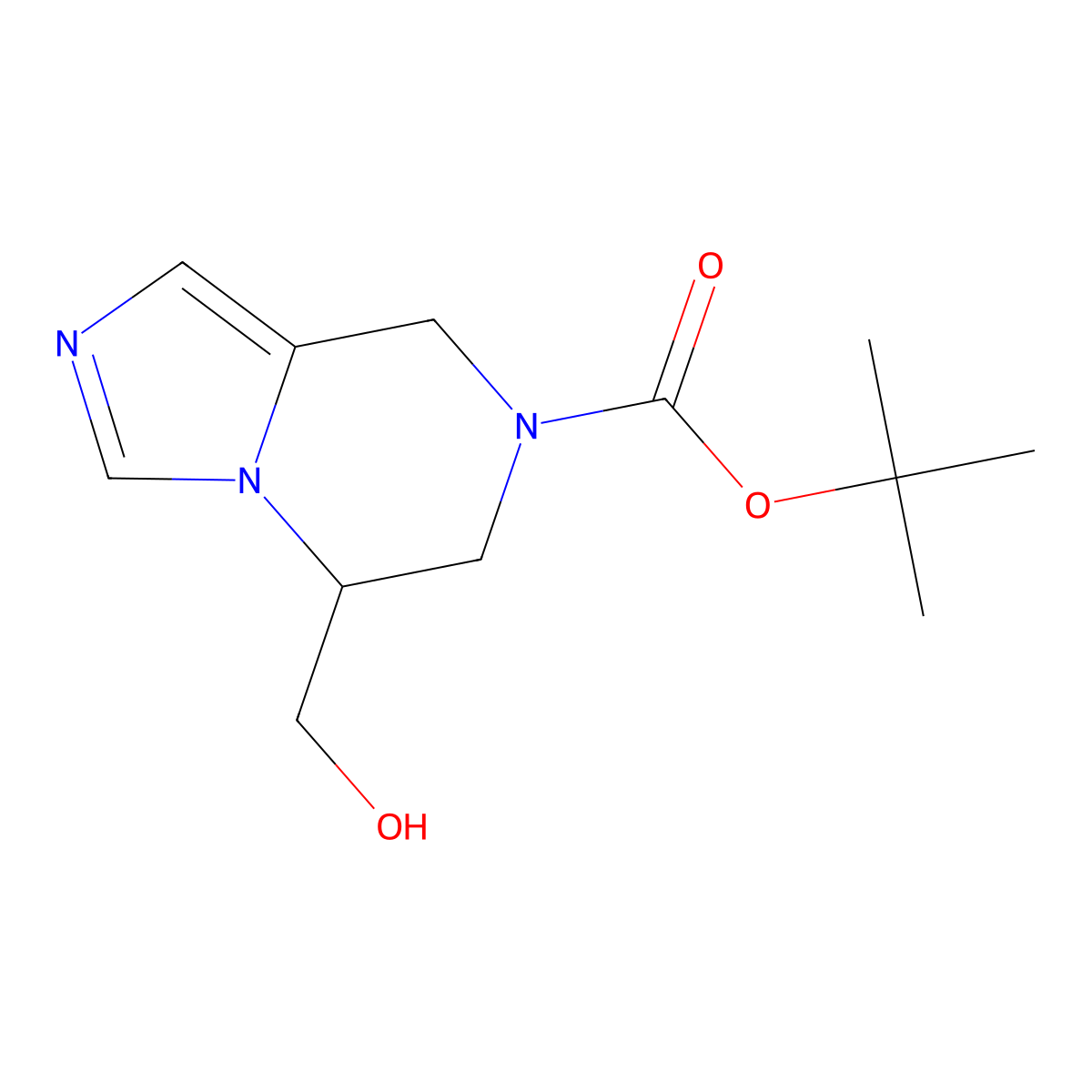 tert-Butyl 5-(hydroxymethyl)-5,6-dihydroimidazo[1,5-a]pyrazine-7(8H)-carboxylate molecular structure, CAS 1824024-02-3