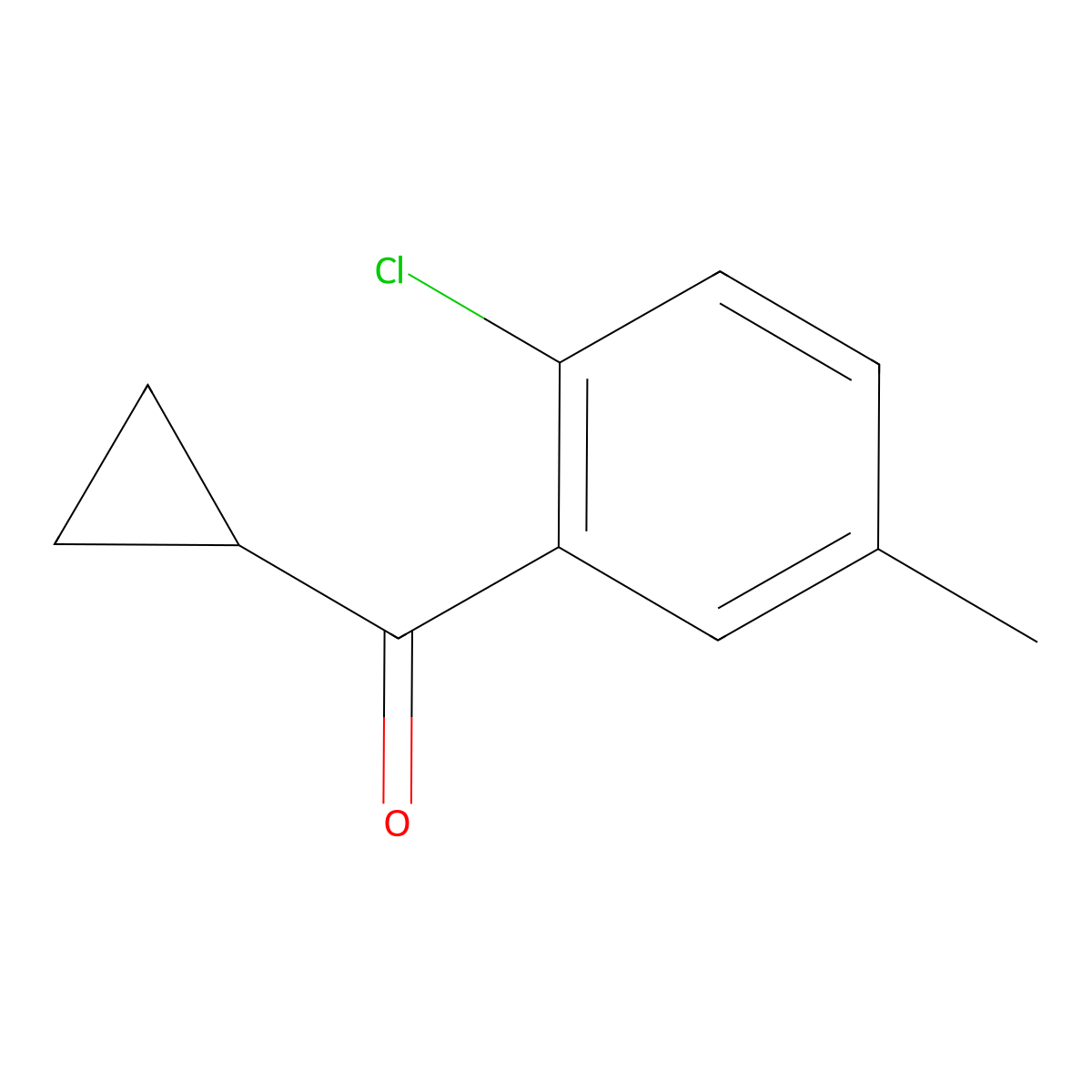 (2-Chloro-5-methylphenyl)(cyclopropyl)methanone molecular structure, CAS 1824024-90-9