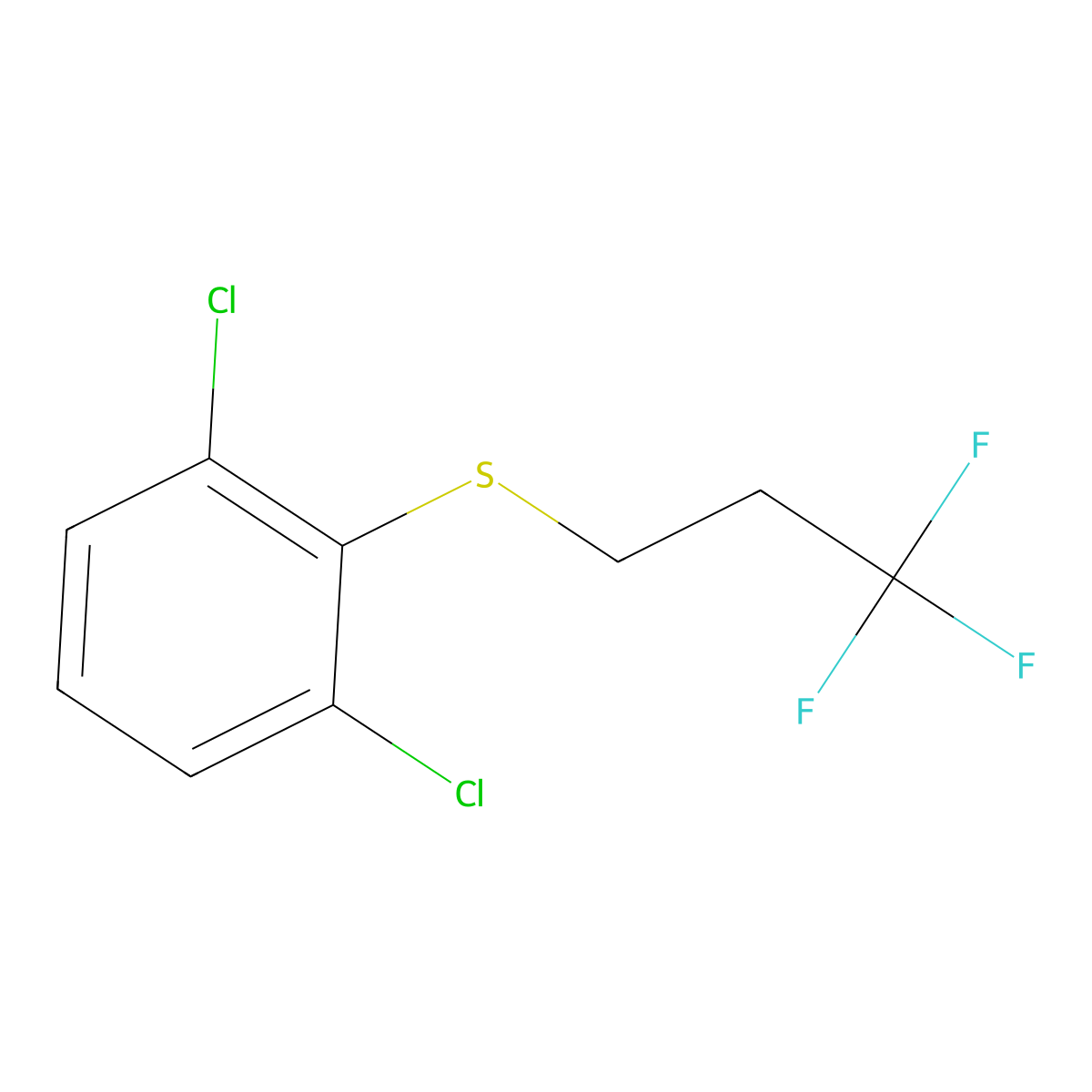 2,6-Dichlorophenyl 3,3,3-trifluoropropyl sulfide molecular structure, CAS 1824025-40-2