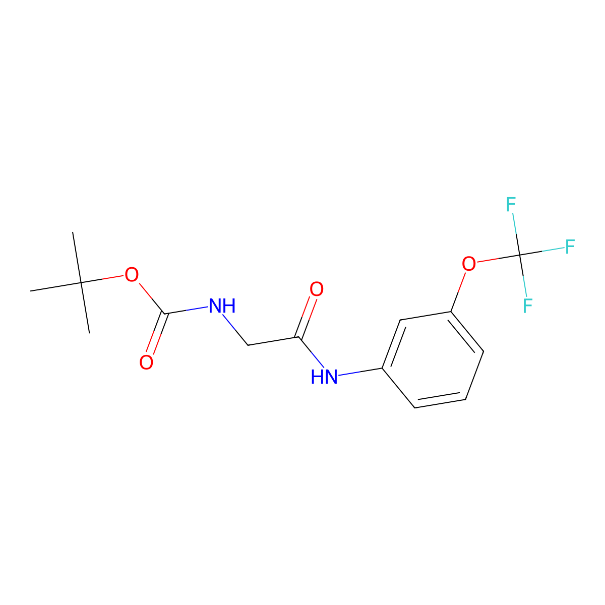 N-(tert-butoxycarbonyl)-N1-[3-(trifluoromethoxy)phenyl]glycinamide molecular structure, CAS 1824025-62-8