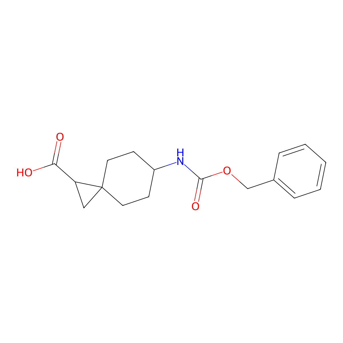 6-{[(Benzyloxy)carbonyl]amino}spiro[2.5]octane-1-carboxylic acid molecular structure, CAS 1824026-62-1