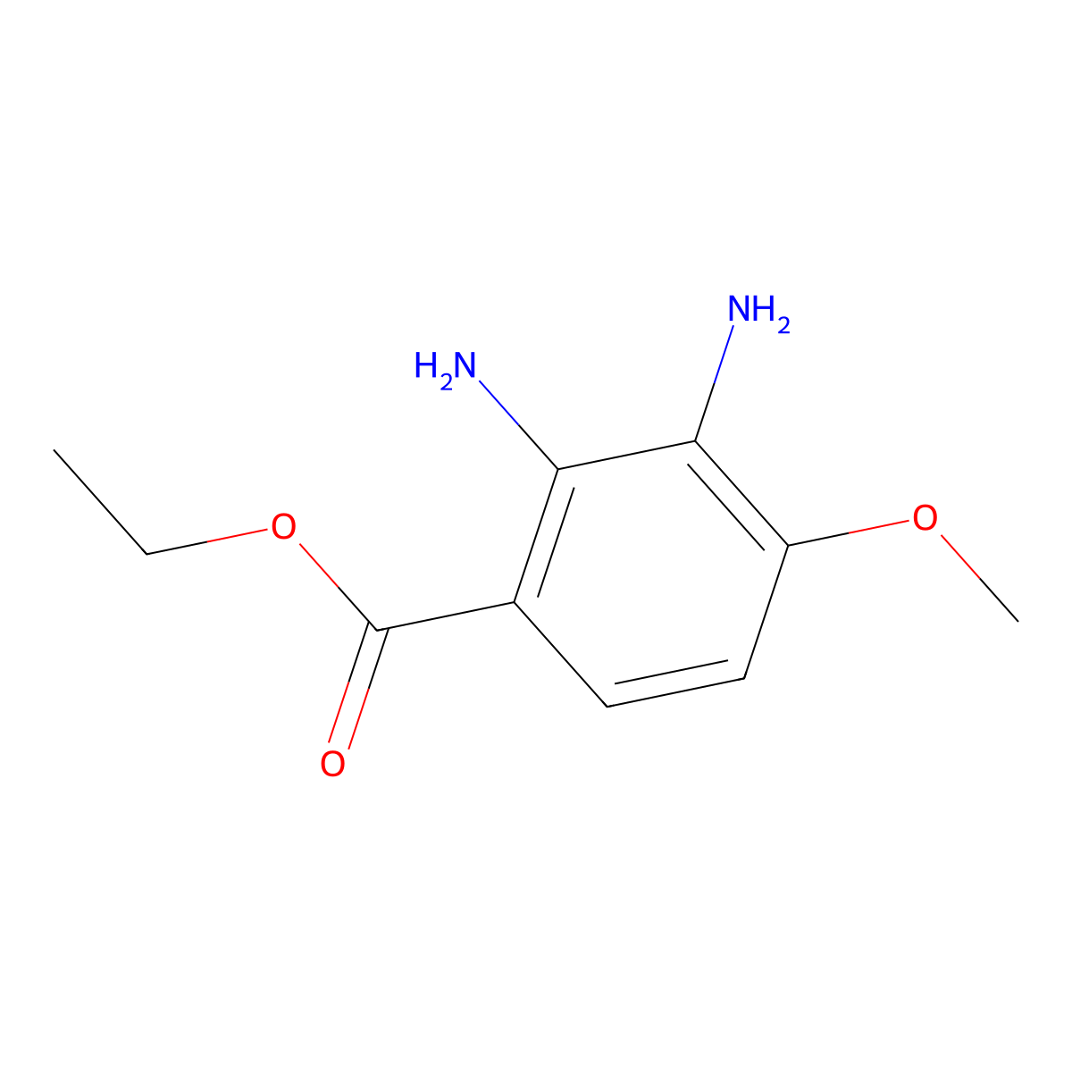Ethyl 2,3-diamino-4-methoxybenzoate molecular structure, CAS 1824026-63-2