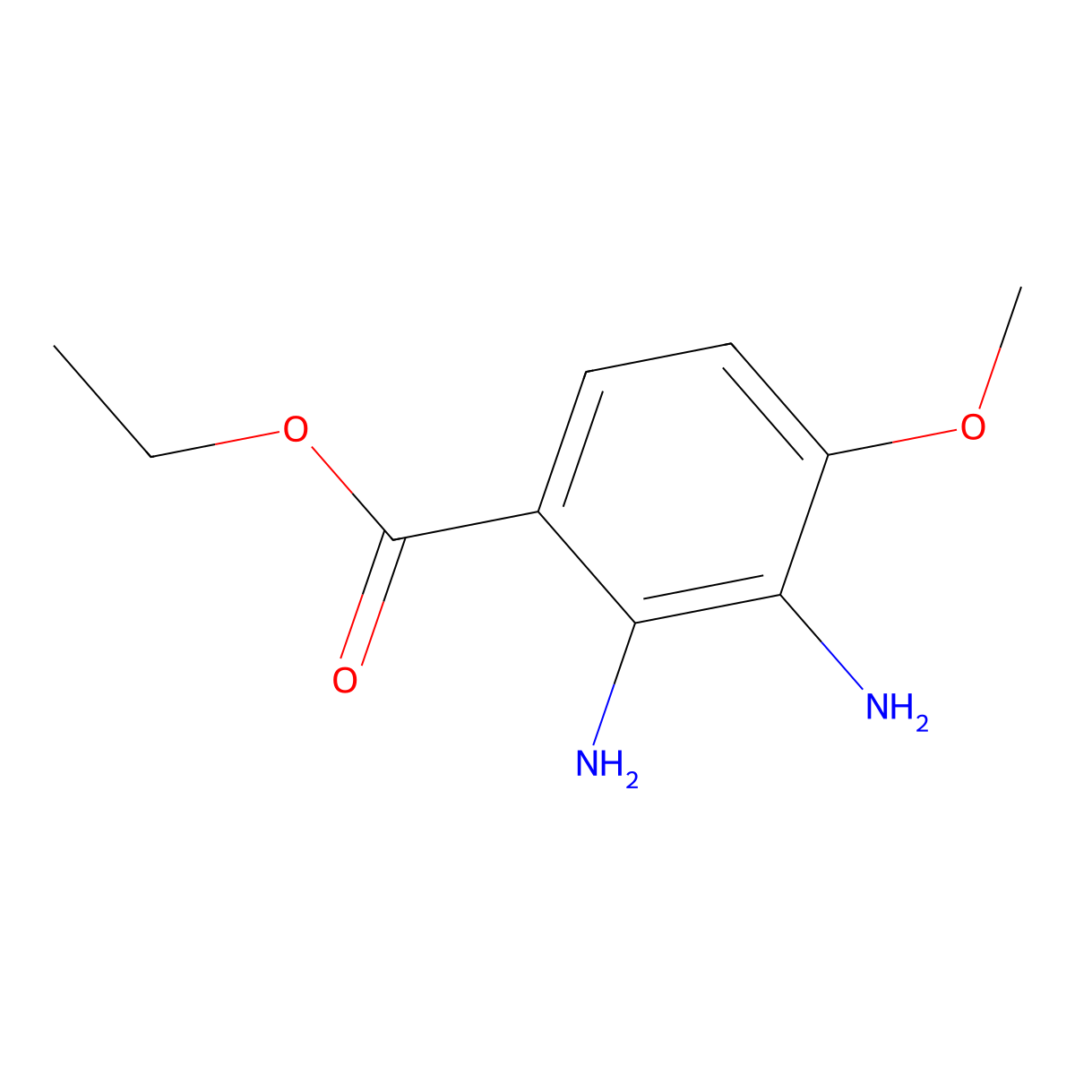 Ethyl 2,3-diamino-4-methoxybenzoate molecular structure, CAS 1824026-63-2