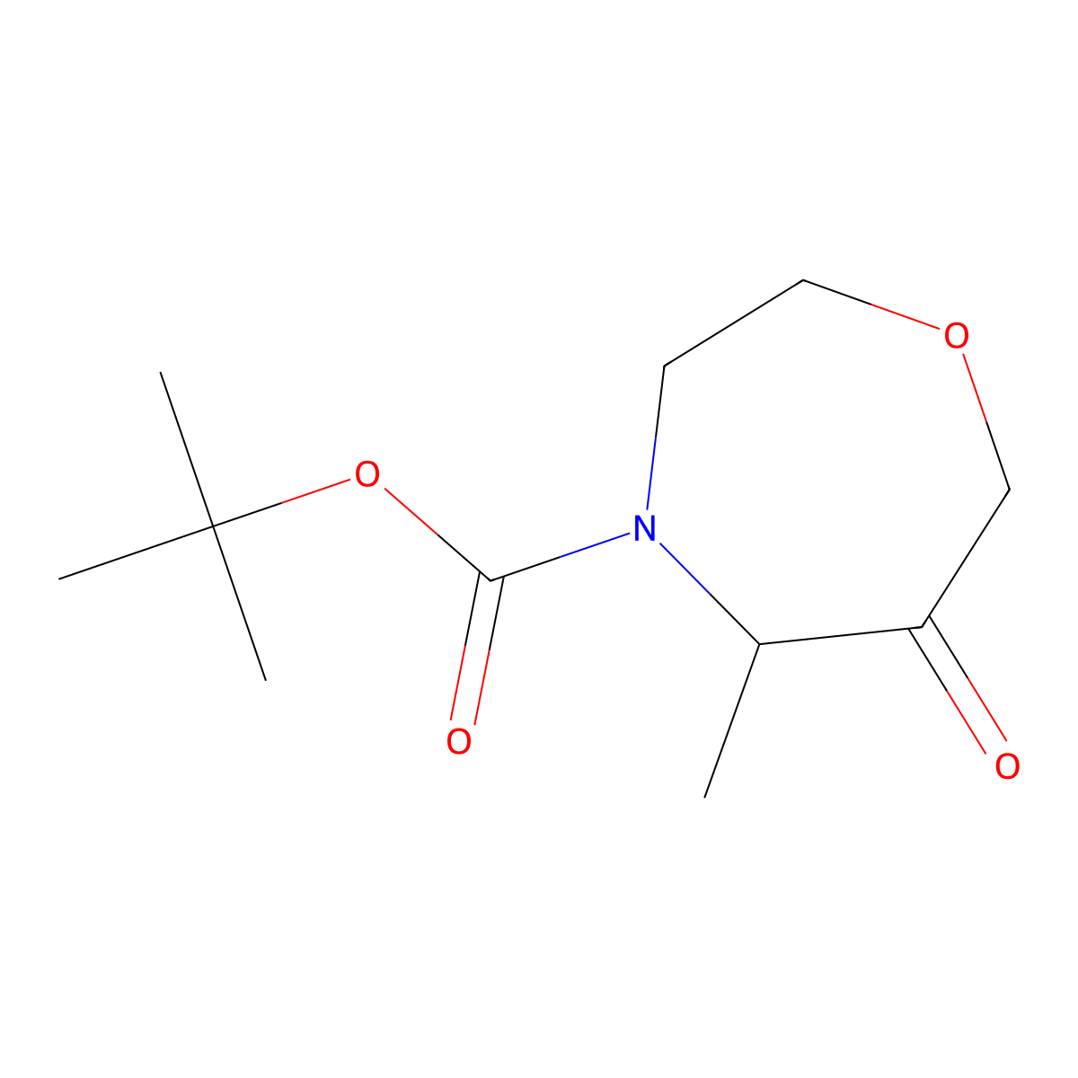 Tert-Butyl 5-Methyl-6-Oxo-1,4-Oxazepane-4-Carboxylate molecular structure, CAS 1824026-76-7