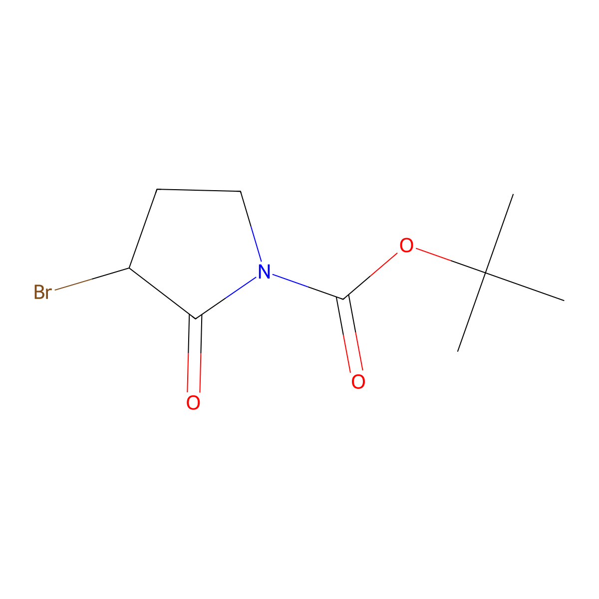 Tert-butyl 3-bromo-2-oxopyrrolidine-1-carboxylate molecular structure, CAS 1824027-05-5
