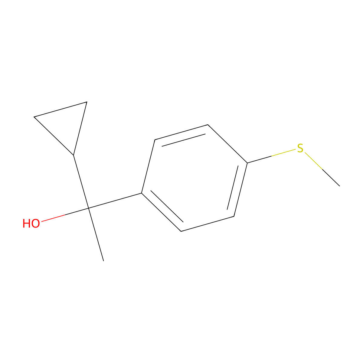 1-[4-(Methylthio)phenyl]-1-cyclopropyl ethanol molecular structure, CAS 1824027-07-7