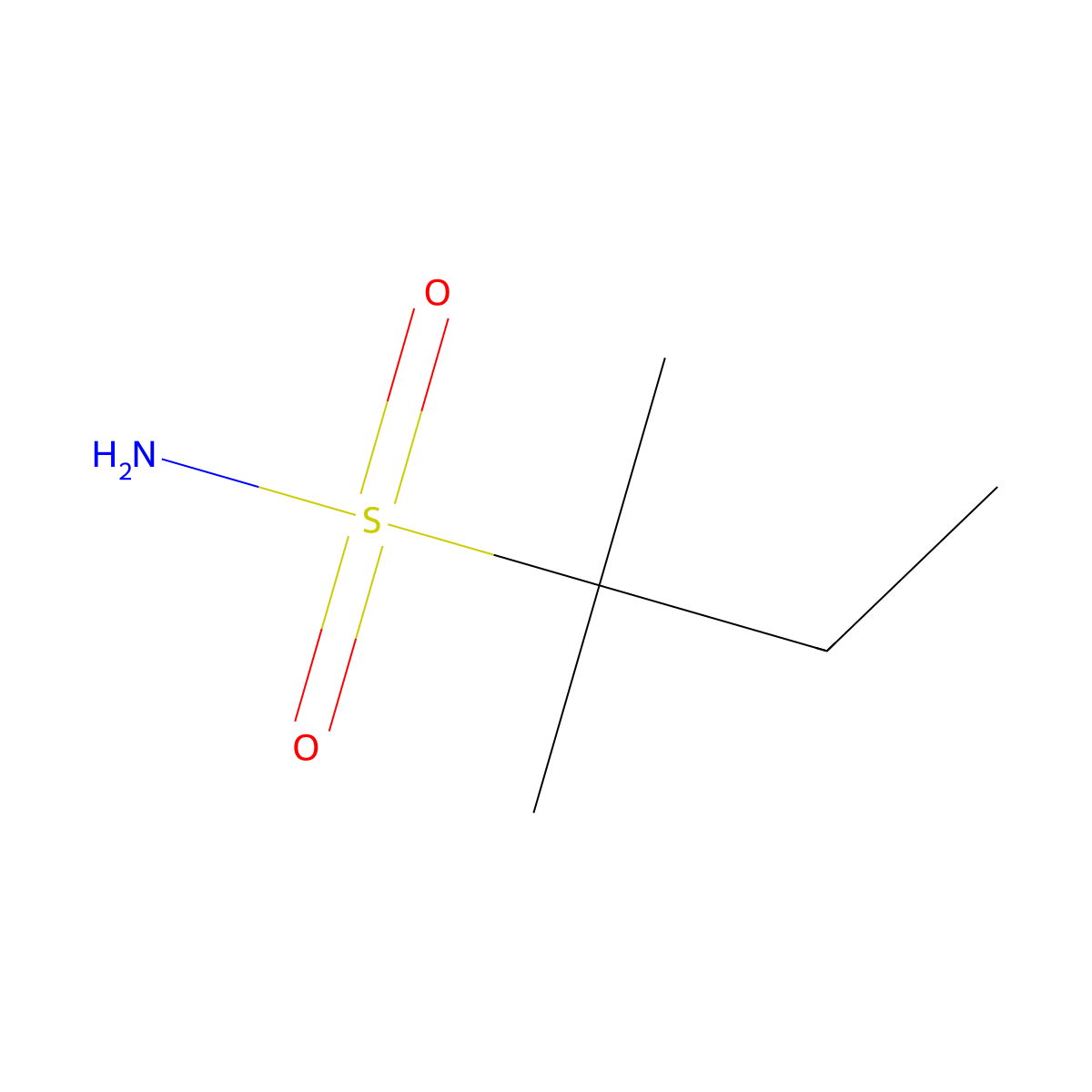 2-Methylbutane-2-sulfonamide molecular structure, CAS 1824027-86-2