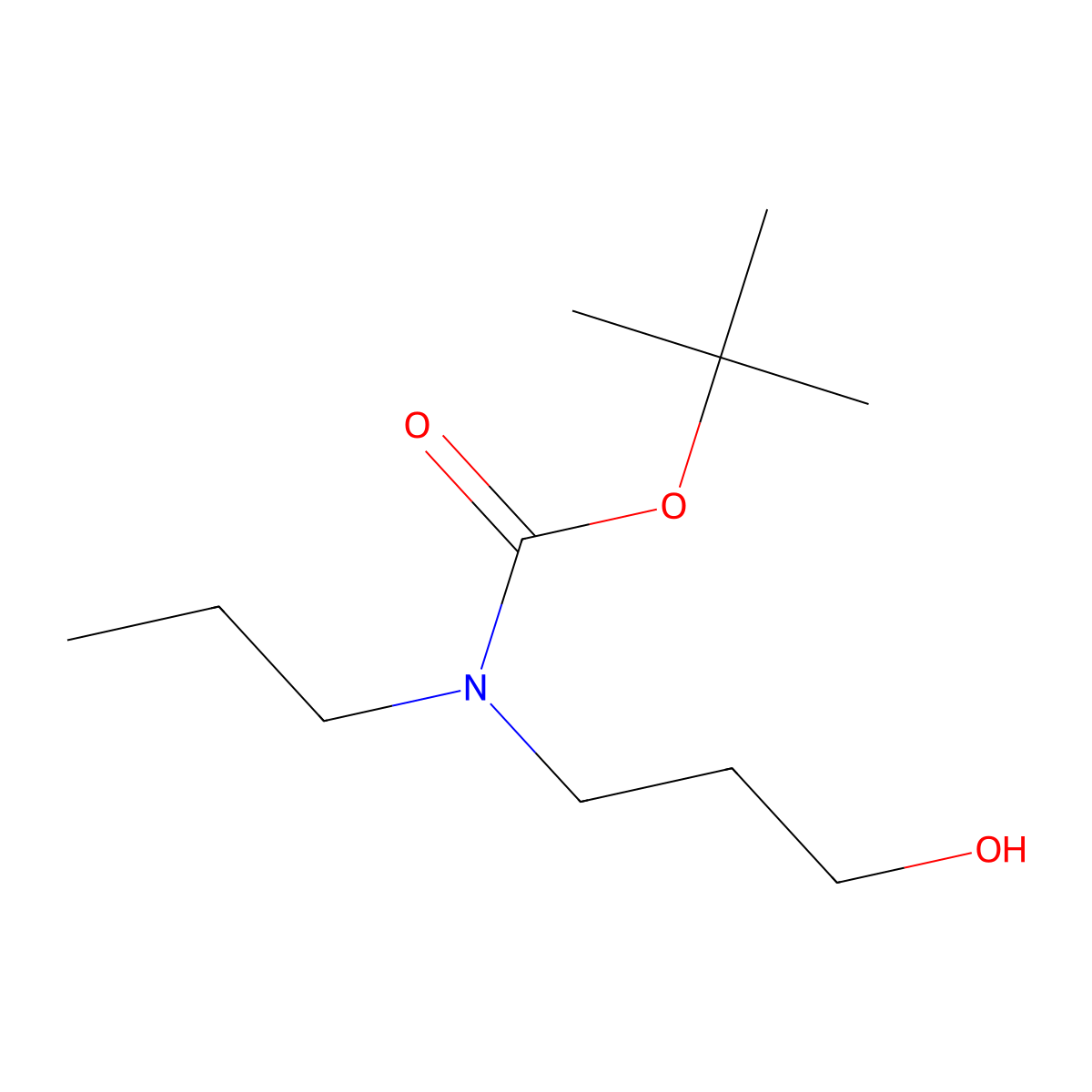 tert-butyl N-(3-hydroxypropyl)-N-propylcarbamate molecular structure, CAS 1824028-04-7
