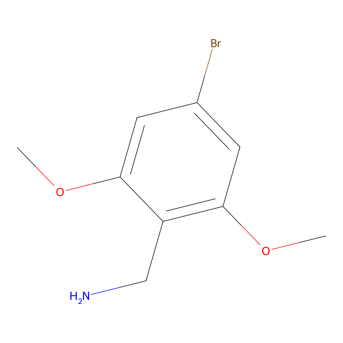 (4-Bromo-2,6-dimethoxyphenyl)methanamine molecular structure, CAS 1824028-10-5