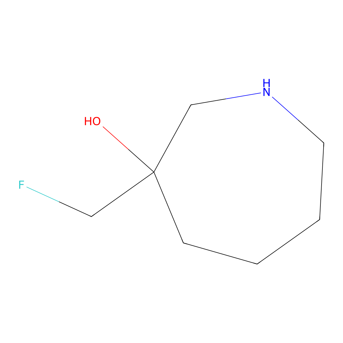 3-(Fluoromethyl)azepan-3-ol molecular structure, CAS 1824028-30-9