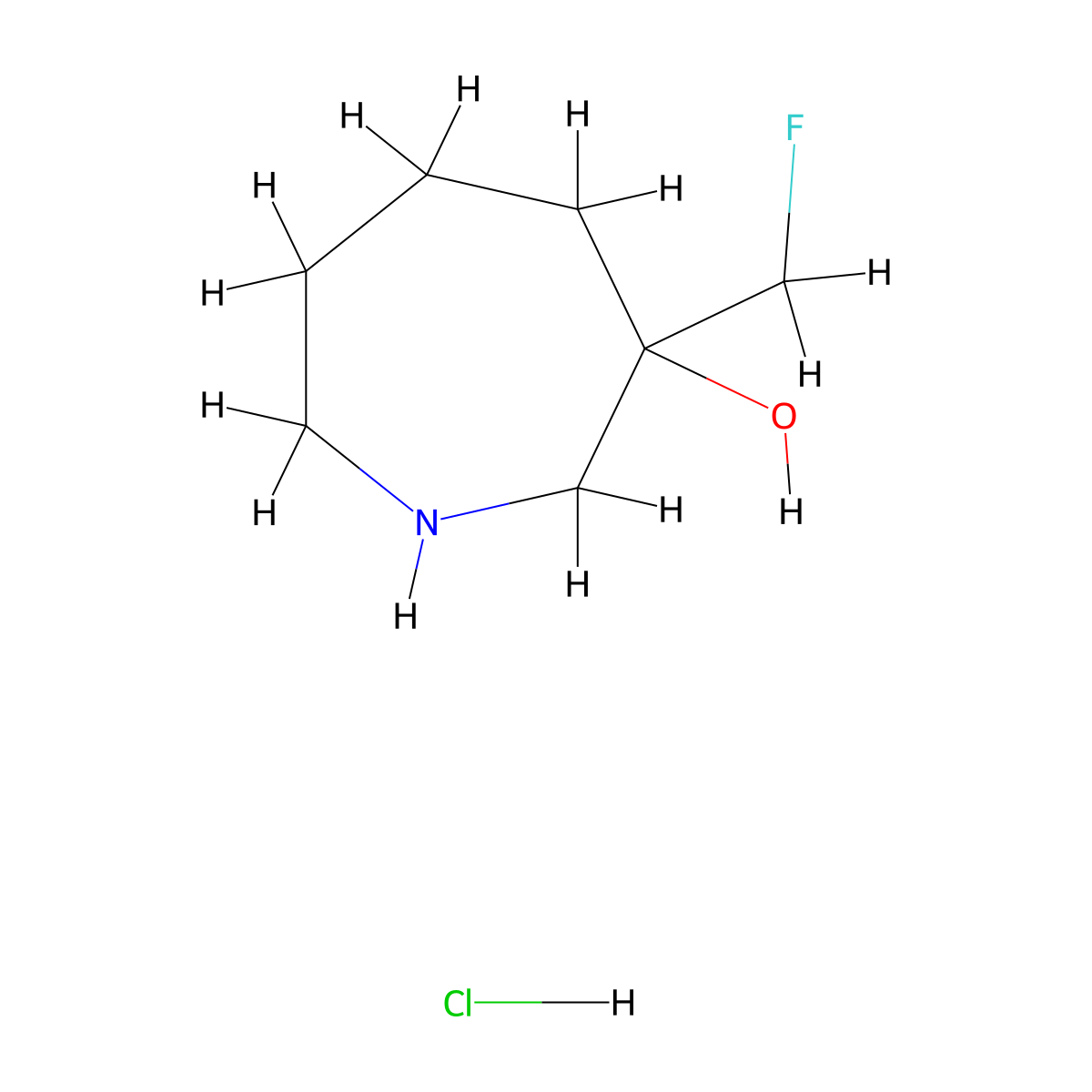 3-(Fluoromethyl)azepan-3-ol hydrochloride molecular structure, CAS 1824028-31-0
