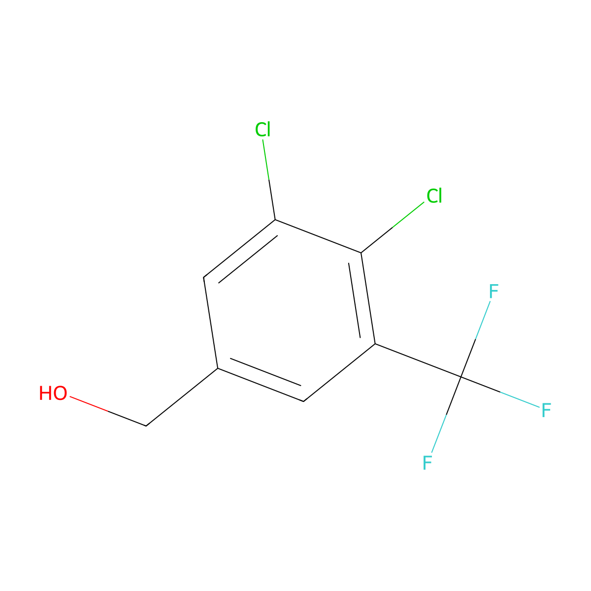 3,4-Dichloro-5-(trifluoromethyl)benzyl alcohol molecular structure, CAS 1824048-31-8