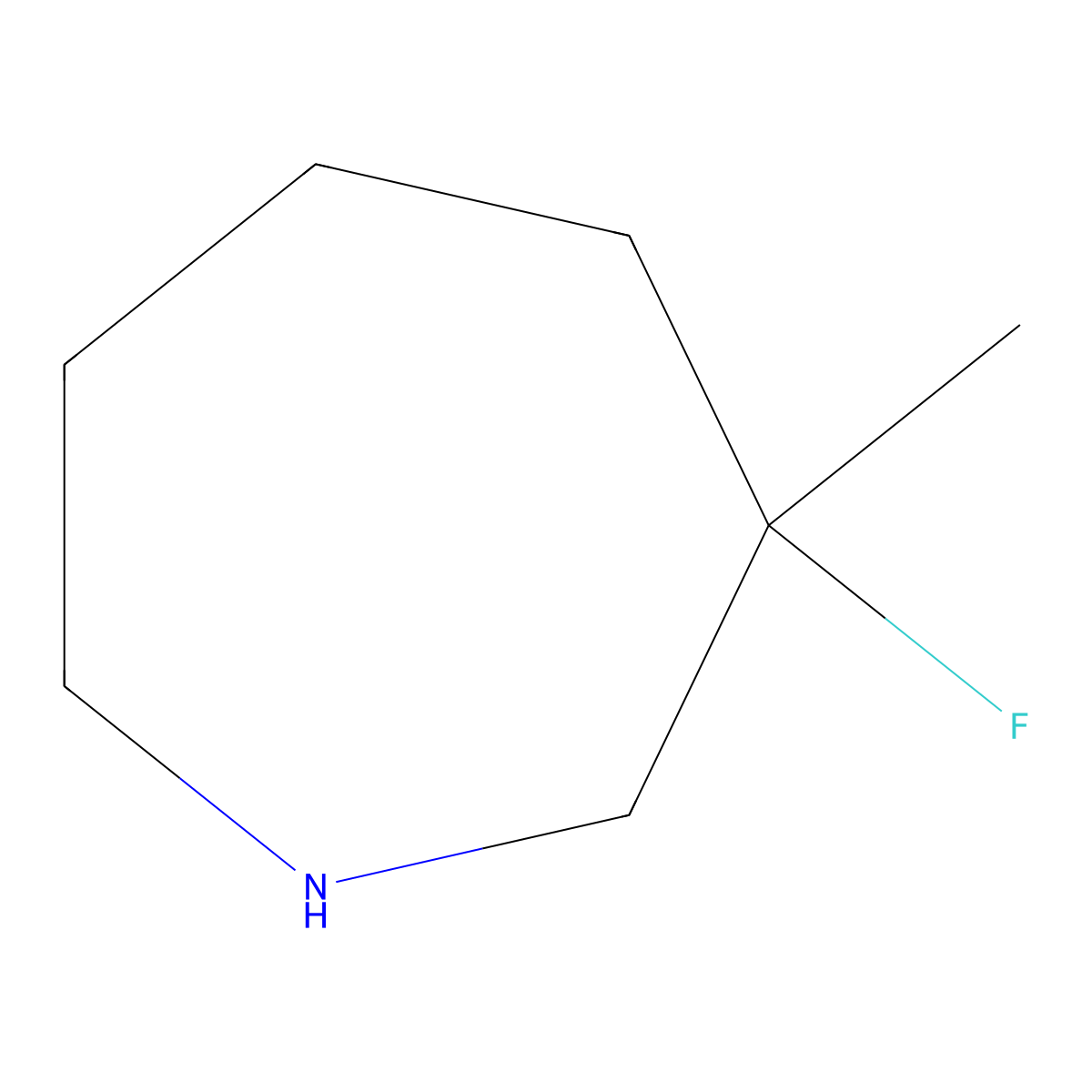 3-Fluoro-3-methylazepane molecular structure, CAS 1824048-34-1