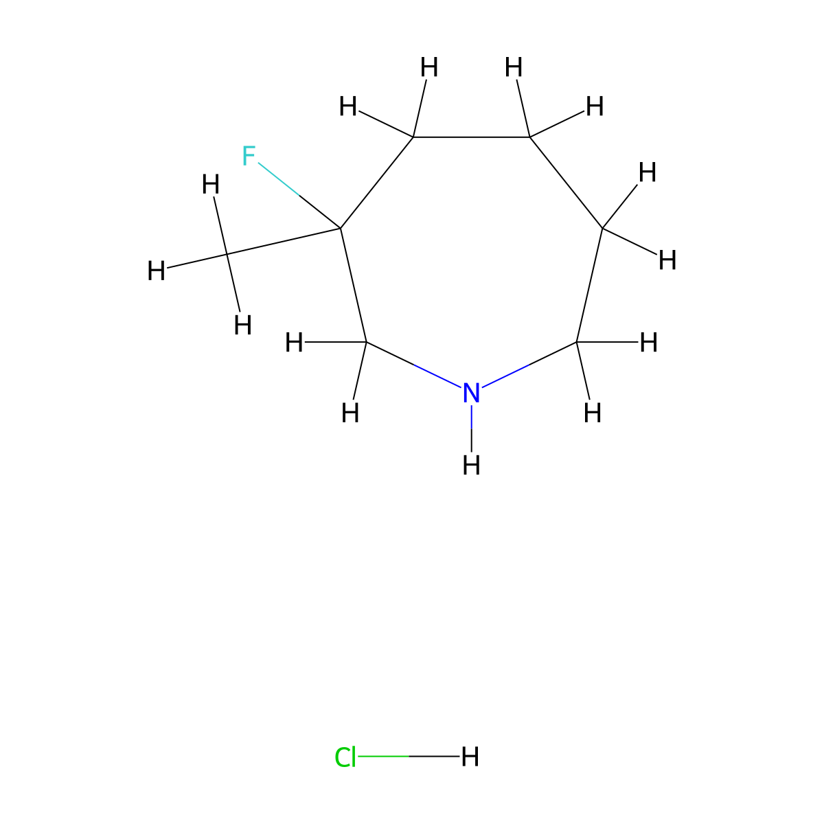 3-Fluoro-3-methylazepane hydrochloride molecular structure, CAS 1824048-35-2