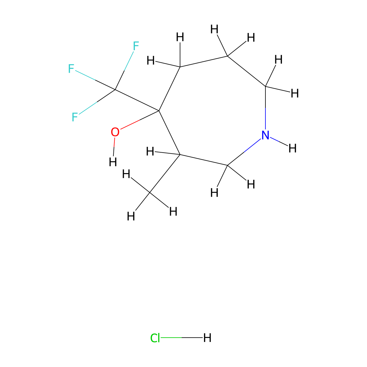 3-Methyl-4-(trifluoromethyl)azepan-4-ol hydrochloride molecular structure, CAS 1824048-51-2