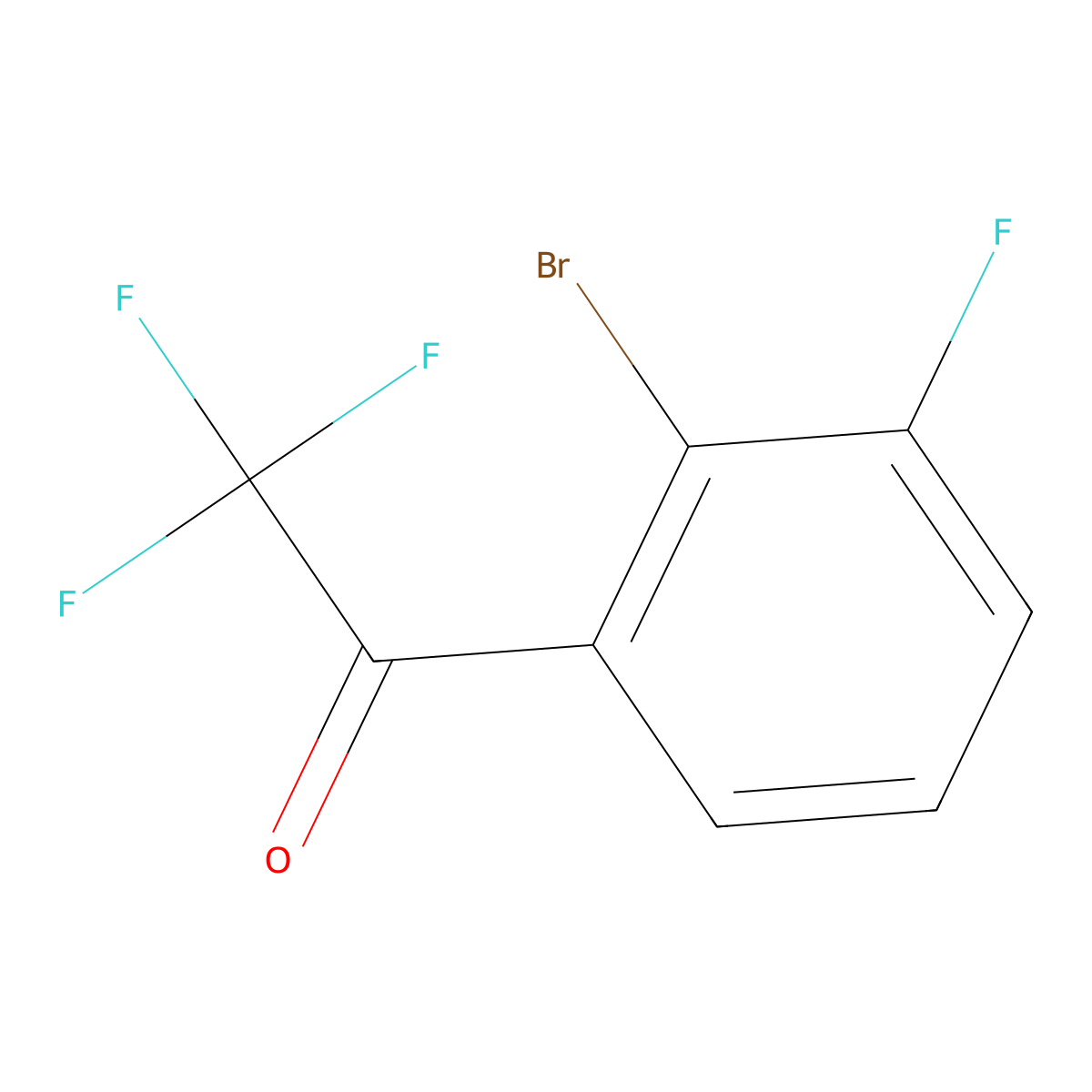 1-(2-Bromo-3-fluorophenyl)-2,2,2-trifluoroethan-1-one molecular structure, CAS 1824049-31-1