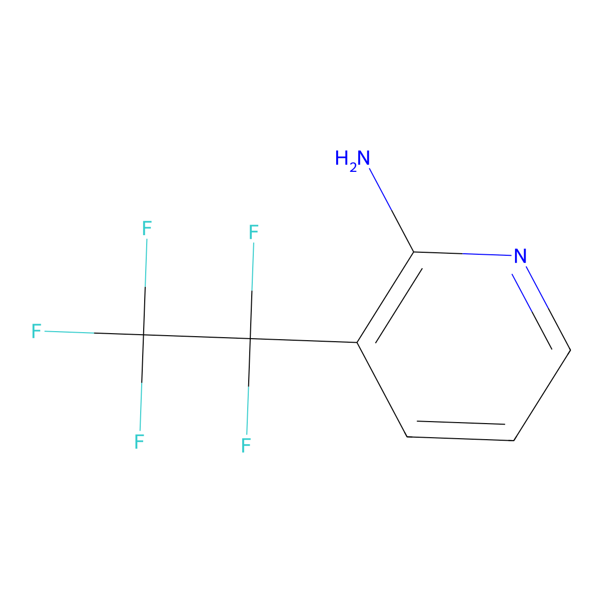 3-(Perfluoroethyl)pyridin-2-amine molecular structure, CAS 1824049-59-3
