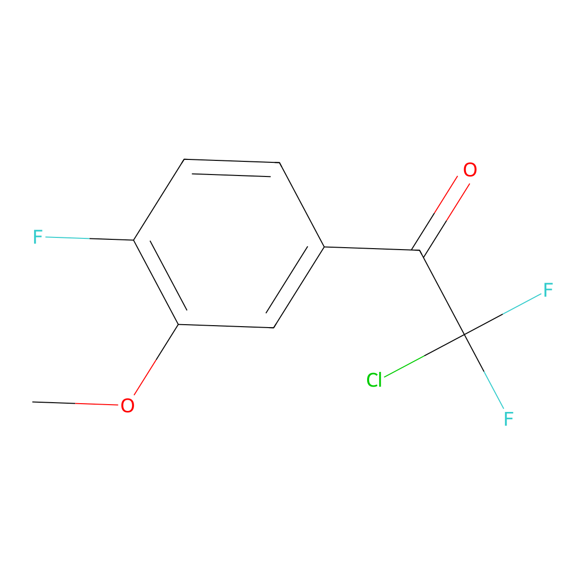 2-Chloro-2,2-difluoro-1-(4-fluoro-3-methoxyphenyl)ethanone molecular structure, CAS 1824049-65-1