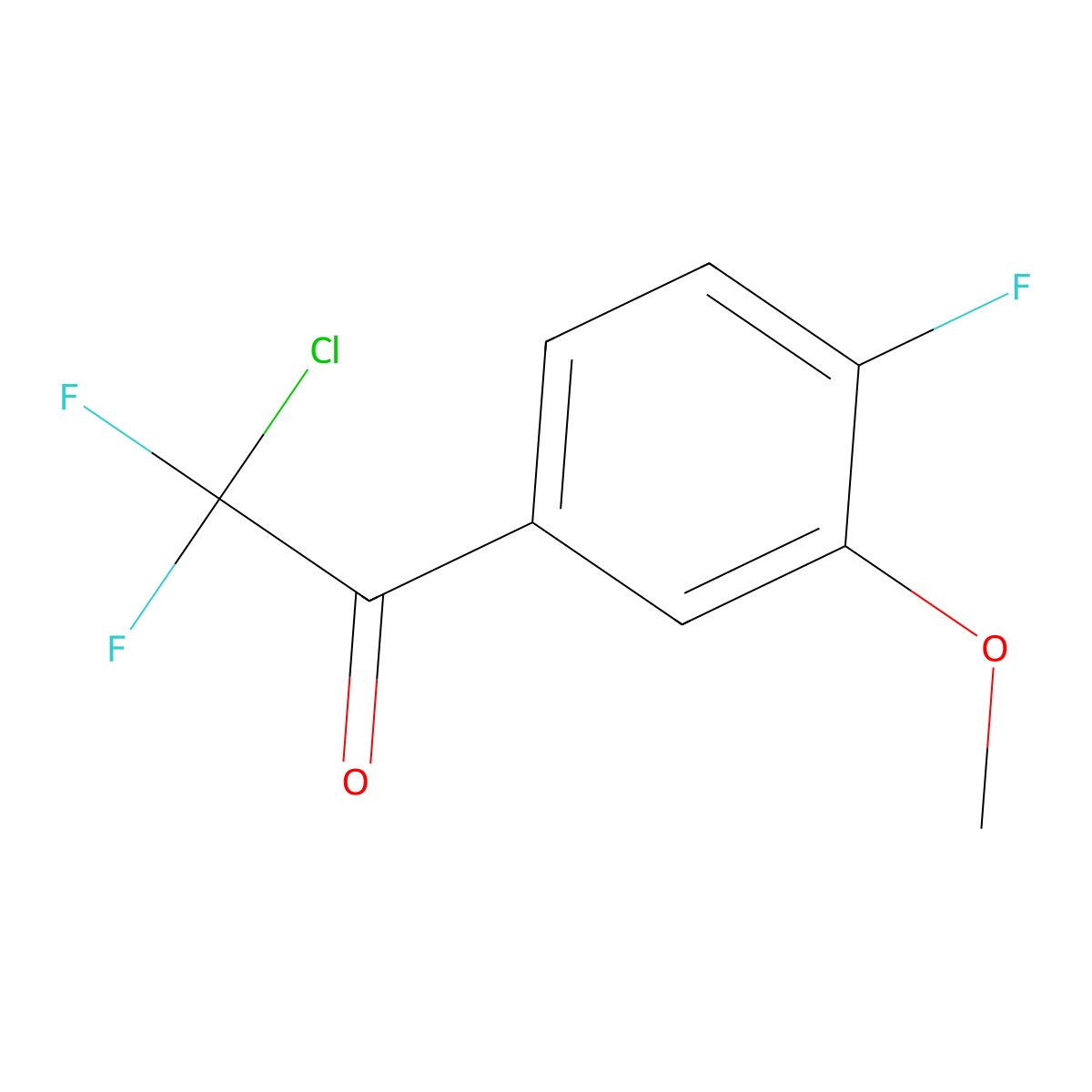 2-Chloro-2,2-difluoro-1-(4-fluoro-3-methoxyphenyl)ethanone molecular structure, CAS 1824049-65-1