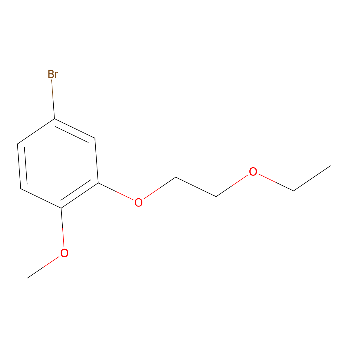 4-Bromo-2-(2-ethoxyethoxy)-1-methoxybenzene molecular structure, CAS 1824049-78-6