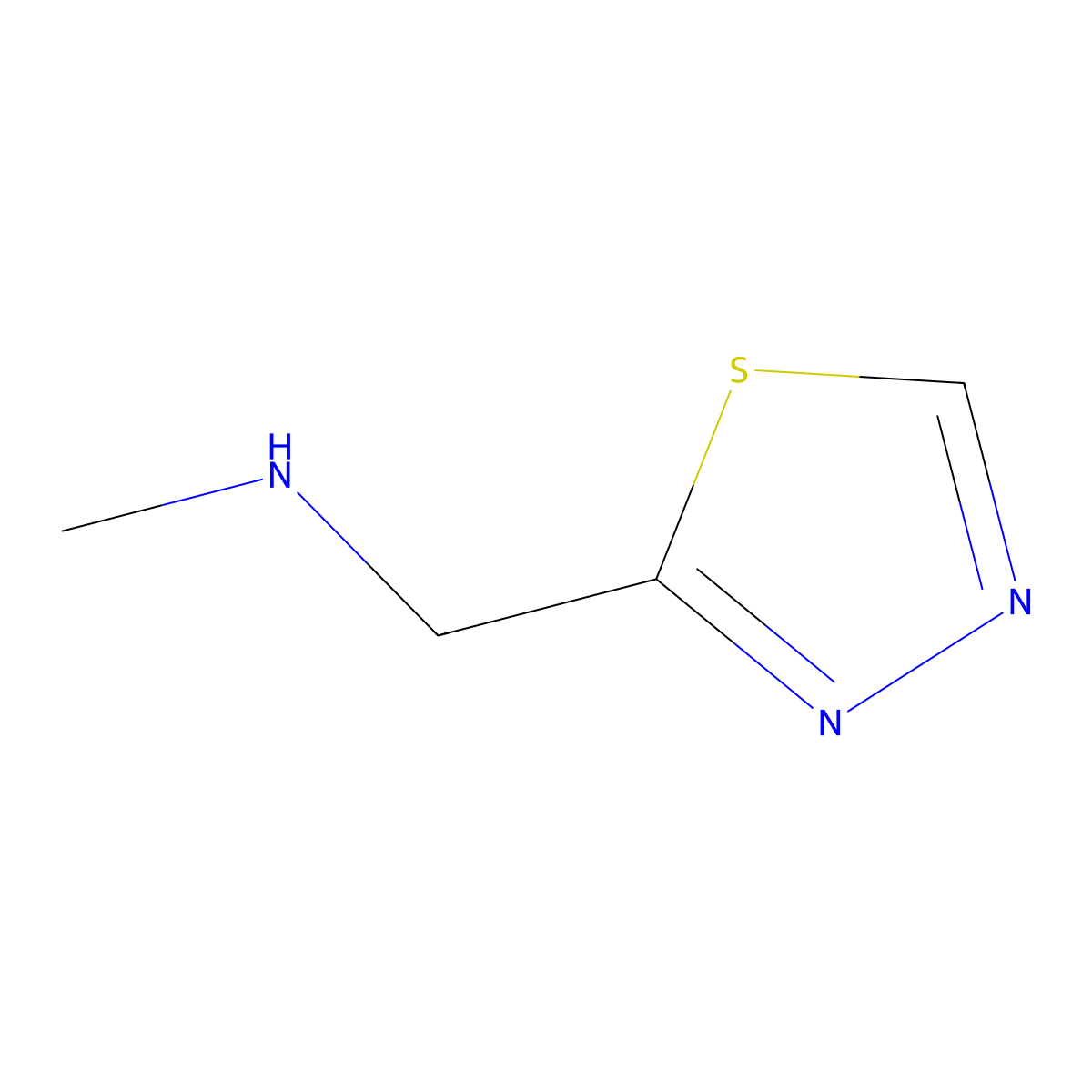 Methyl[(1,3,4-thiadiazol-2-yl)methyl]amine molecular structure, CAS 1824049-95-7