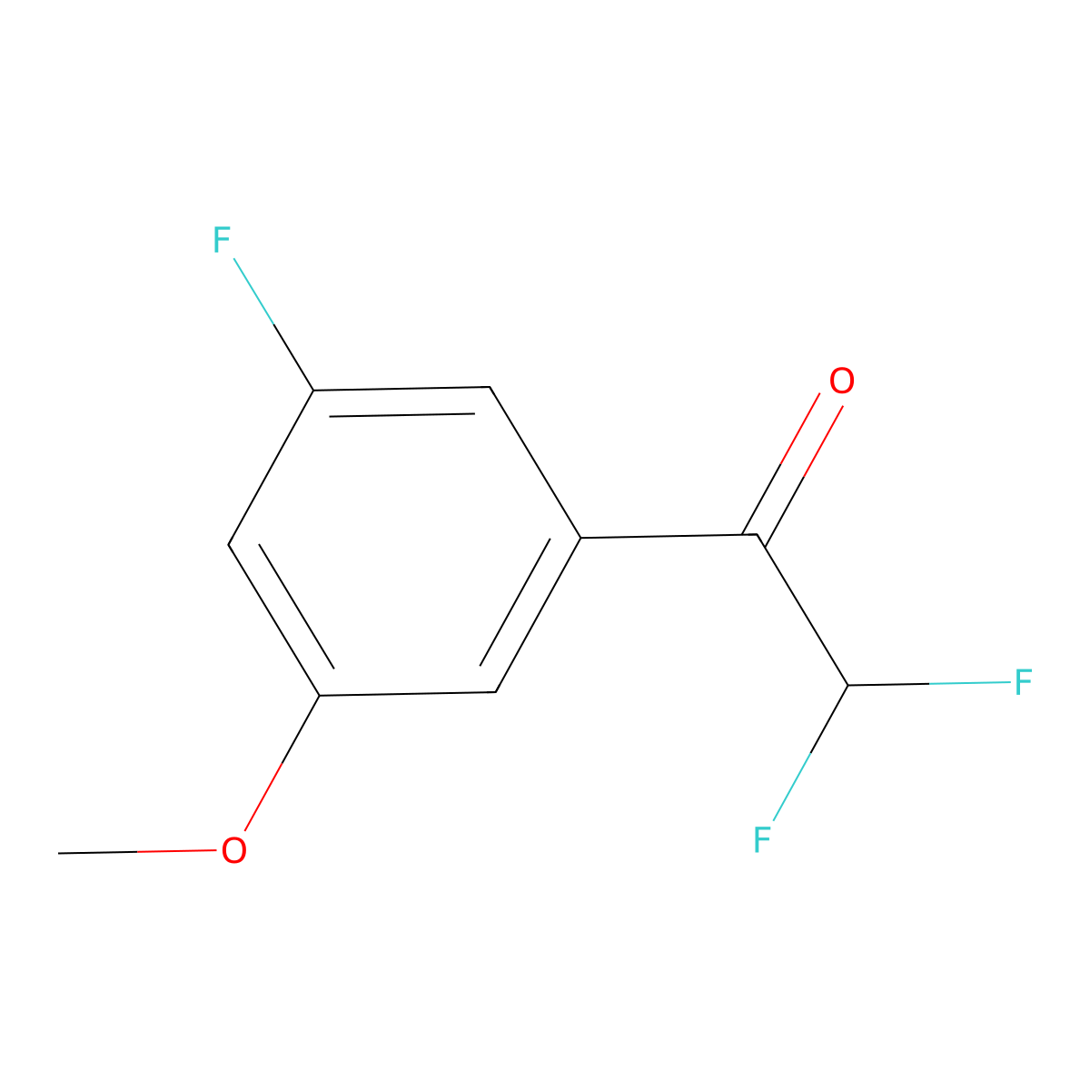 2,2-Difluoro-1-(3-fluoro-5-methoxy-phenyl)-ethanone molecular structure, CAS 1824050-18-1