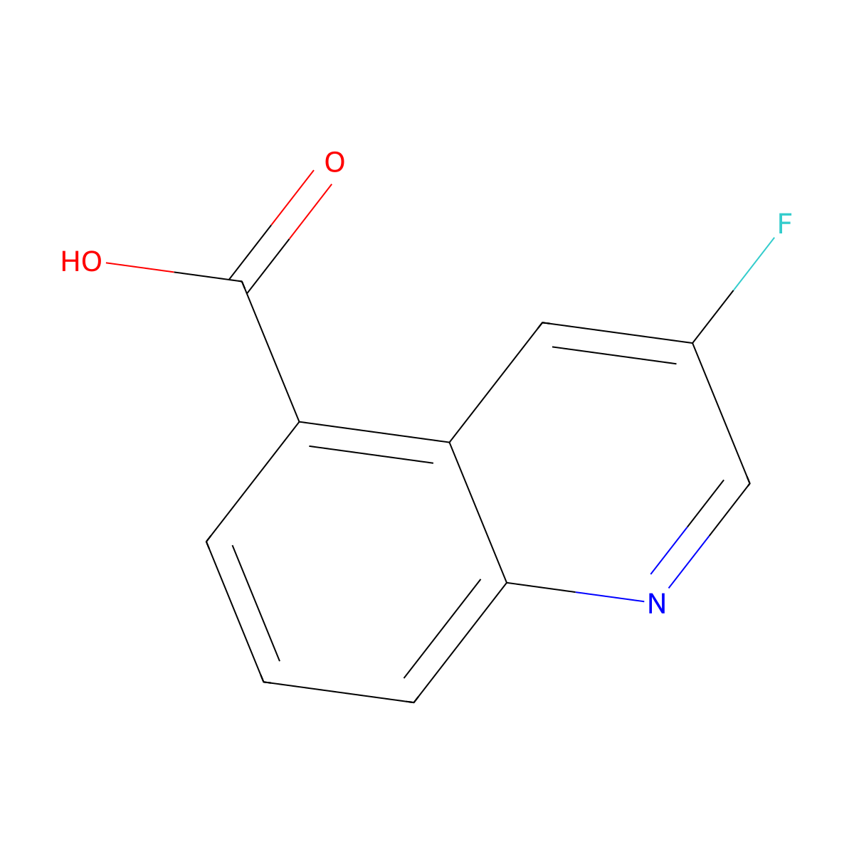 3-Fluoroquinoline-5-carboxylic acid molecular structure, CAS 1824050-94-3