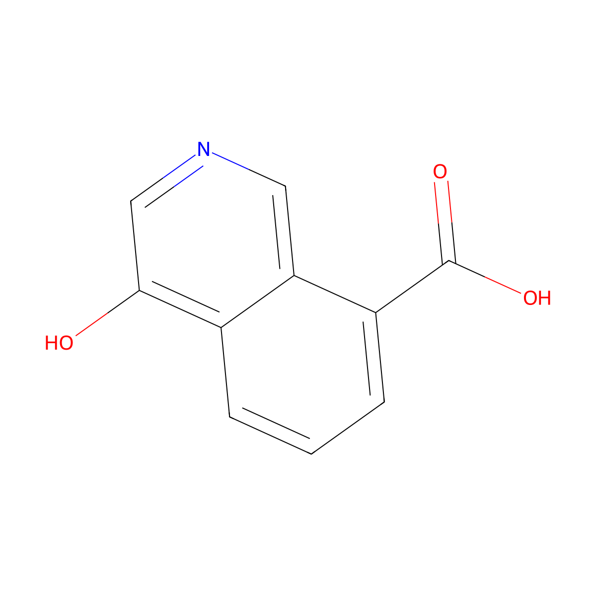 4-Hydroxyisoquinoline-8-carboxylic acid molecular structure, CAS 1824051-07-1