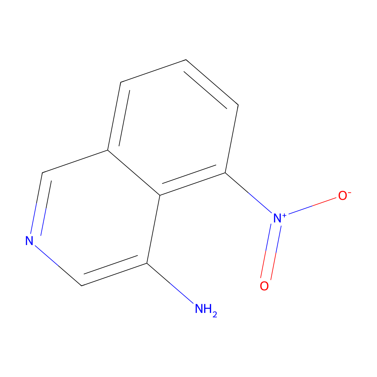 5-Nitroisoquinolin-4-amine molecular structure, CAS 1824051-27-5