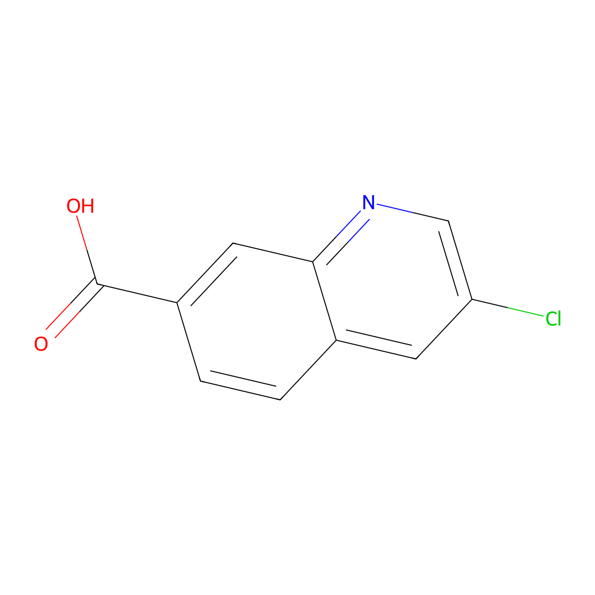 3-Chloroquinoline-7-carboxylic acid molecular structure, CAS 1824051-34-4
