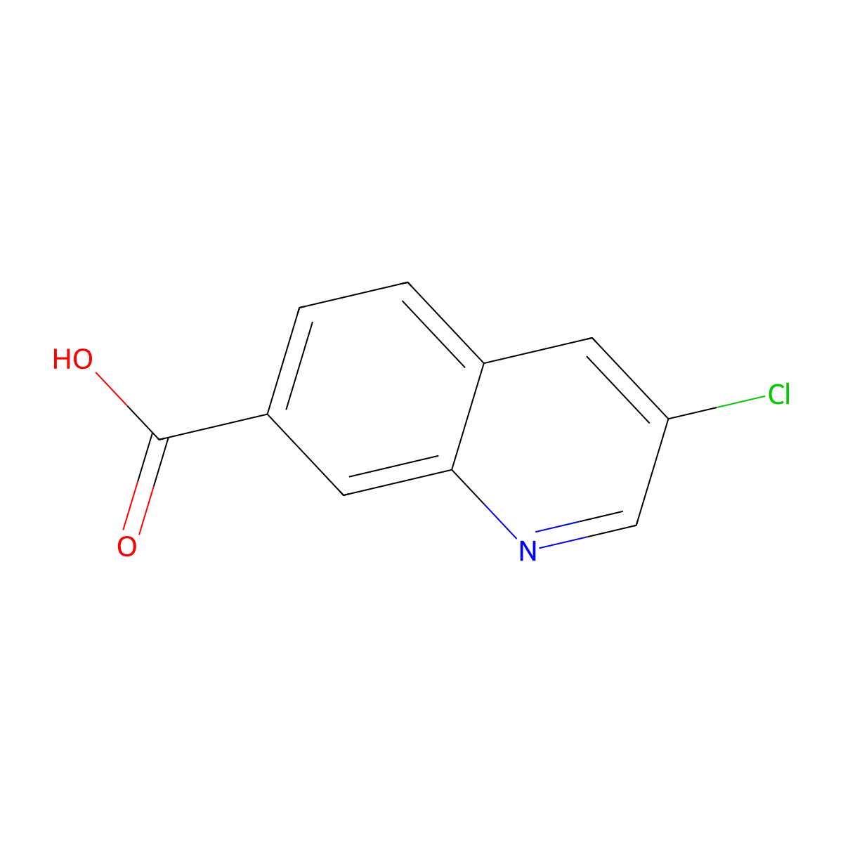 3-Chloroquinoline-7-carboxylic acid molecular structure, CAS 1824051-34-4
