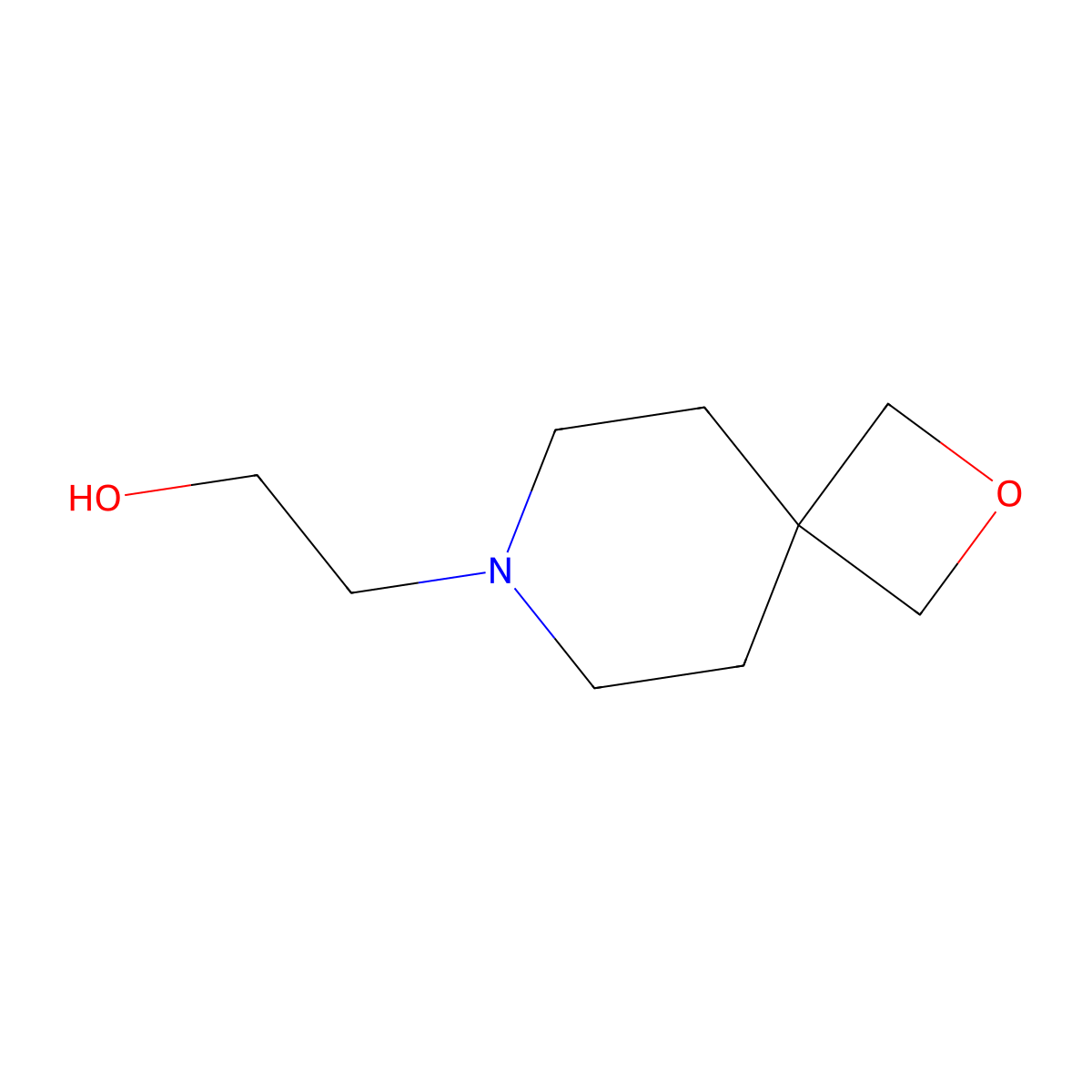 2-{2-Oxa-7-azaspiro[3.5]nonan-7-yl}ethan-1-ol molecular structure, CAS 1824051-35-5