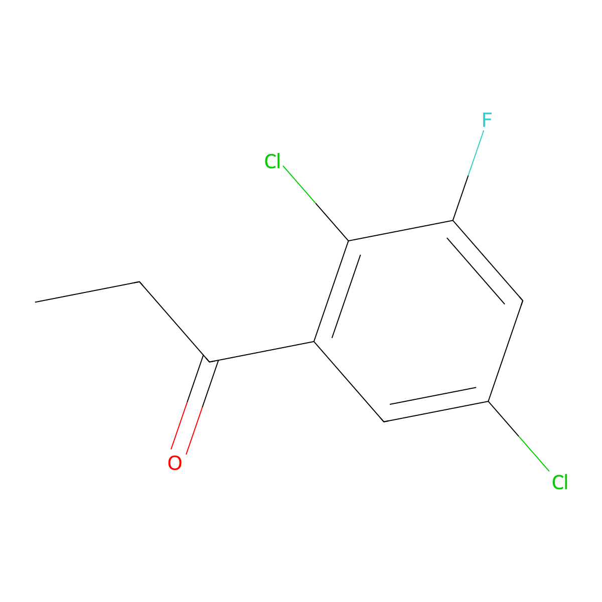 1-(2,5-Dichloro-3-fluorophenyl)-1-propanone molecular structure, CAS 1824051-37-7