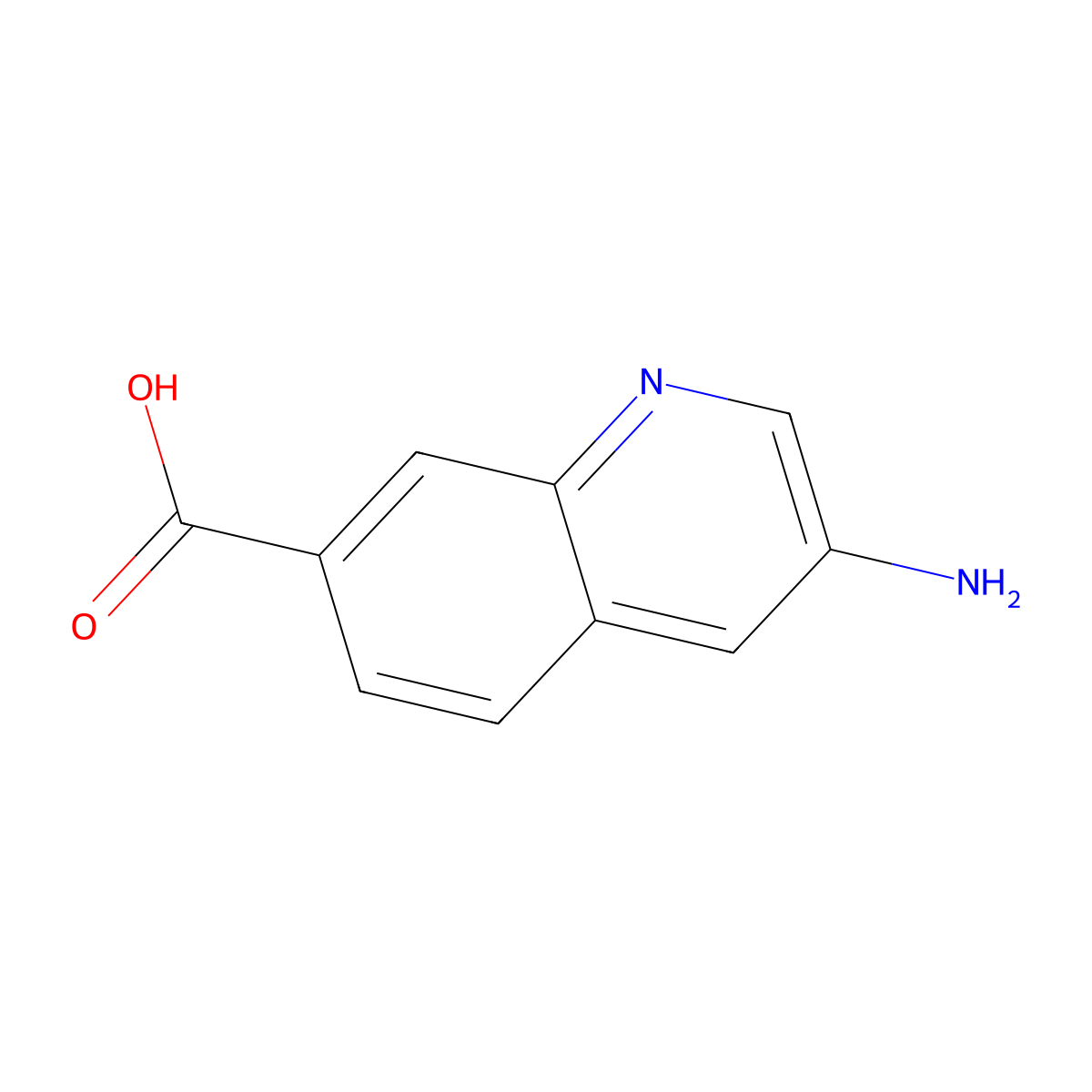3-Aminoquinoline-7-carboxylic acid molecular structure, CAS 1824051-45-7