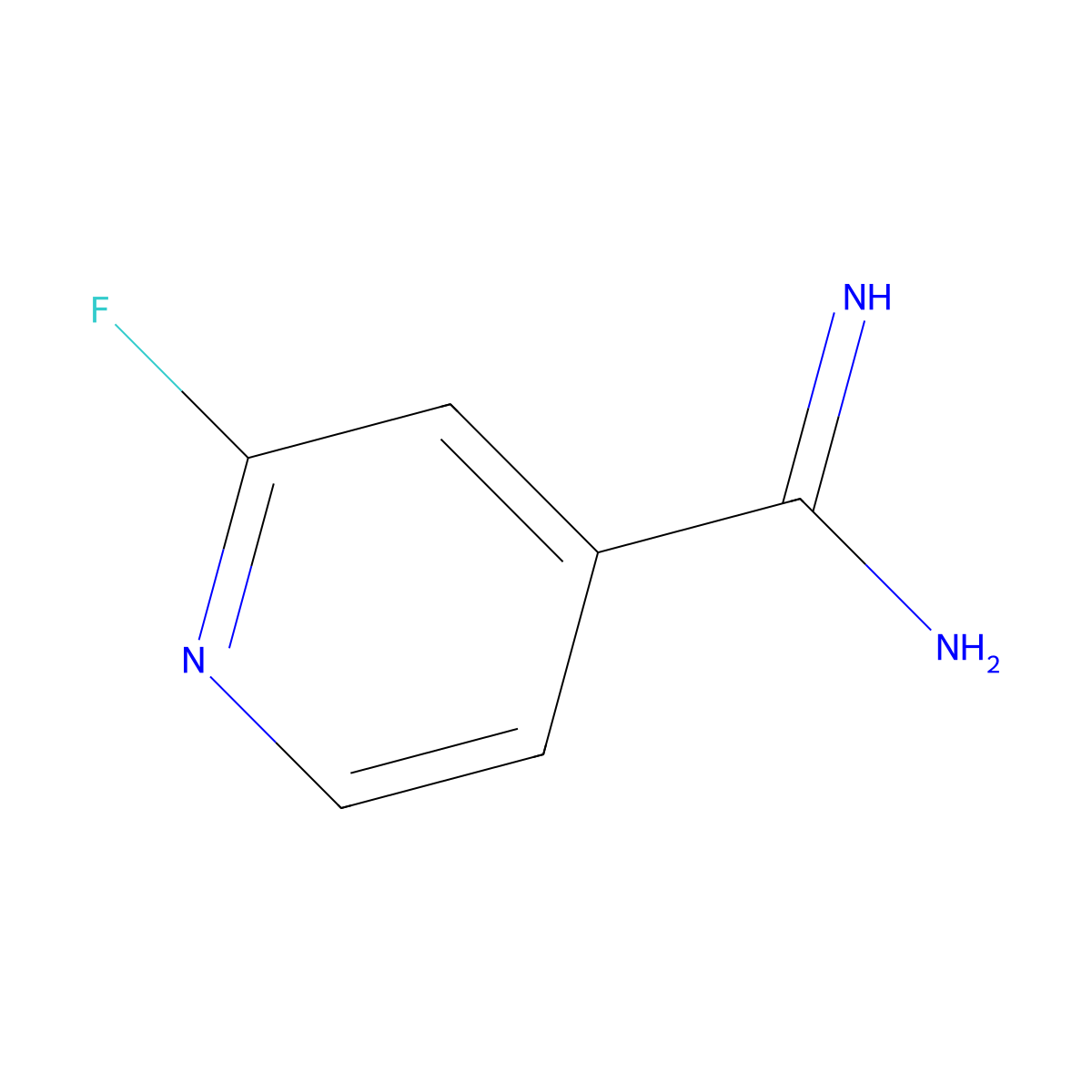2-Fluoroisonicotinimidamide molecular structure, CAS 1824051-56-0