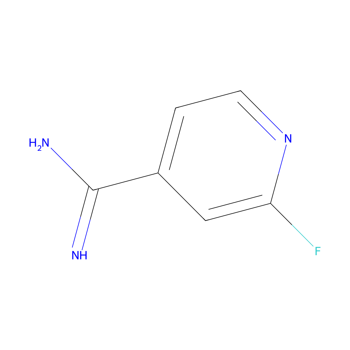 2-Fluoroisonicotinimidamide molecular structure, CAS 1824051-56-0