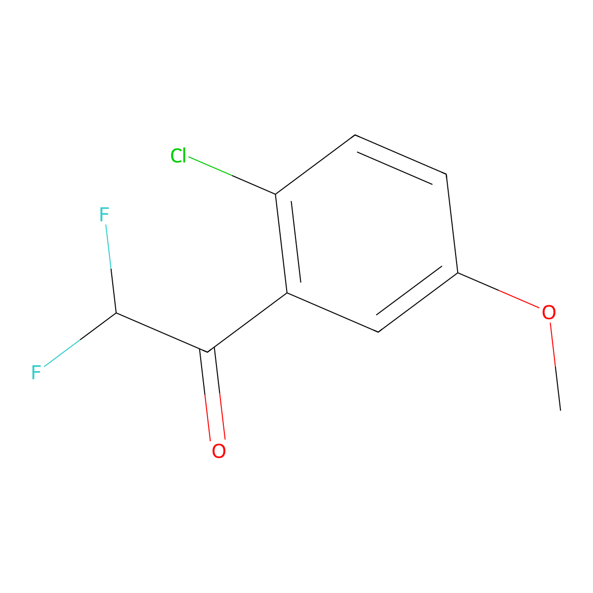 1-(2-Chloro-5-methoxyphenyl)-2,2-difluoroethanone molecular structure, CAS 1824051-70-8