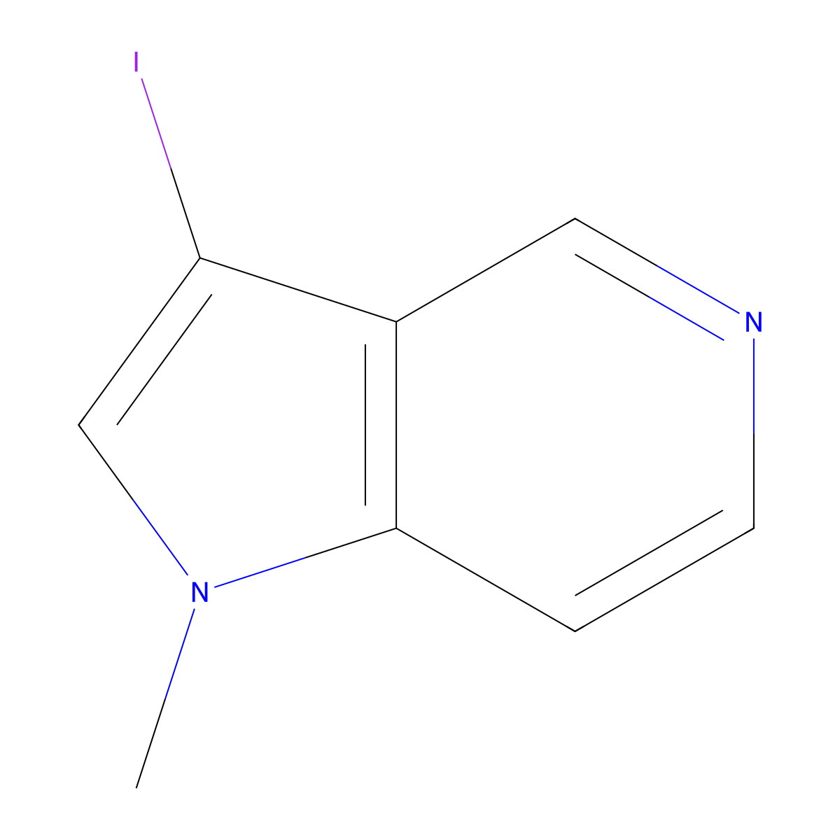 3-Iodo-1-methyl-1H-pyrrolo[3,2-c]pyridine molecular structure, CAS 1824051-84-4