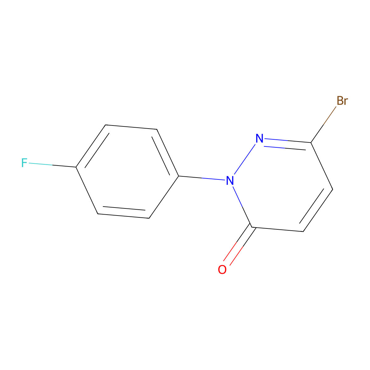 6-Bromo-2-(4-fluorophenyl)pyridazin-3(2H)-one molecular structure, CAS 1824051-87-7