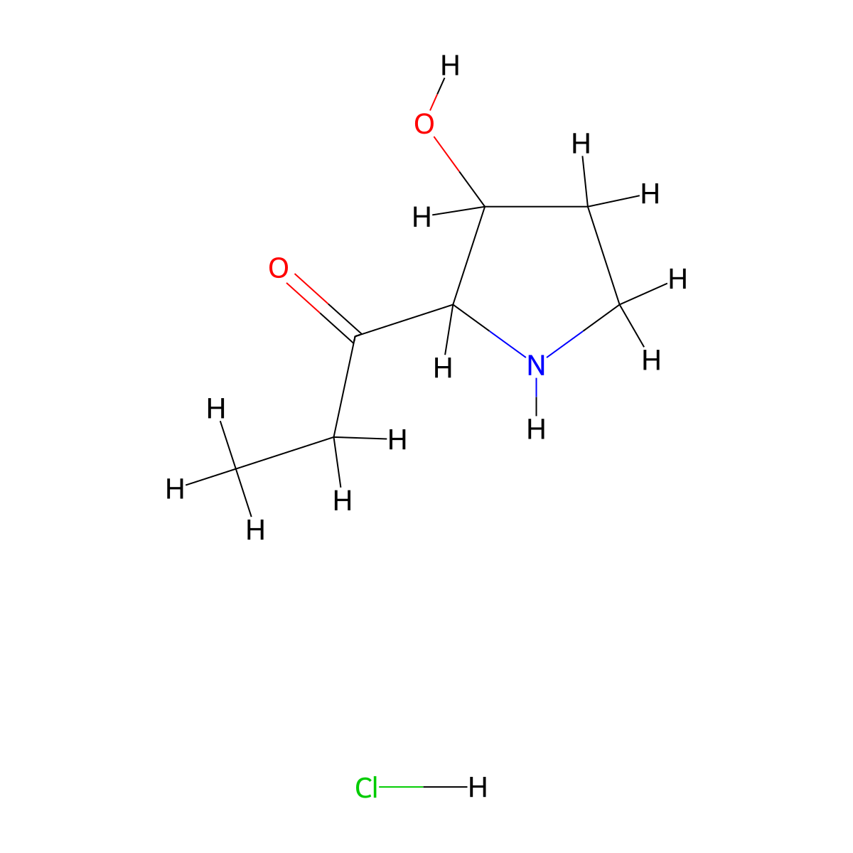 1-(3-Hydroxypyrrolidin-2-yl)propan-1-one hydrochloride molecular structure, CAS 1824051-95-7