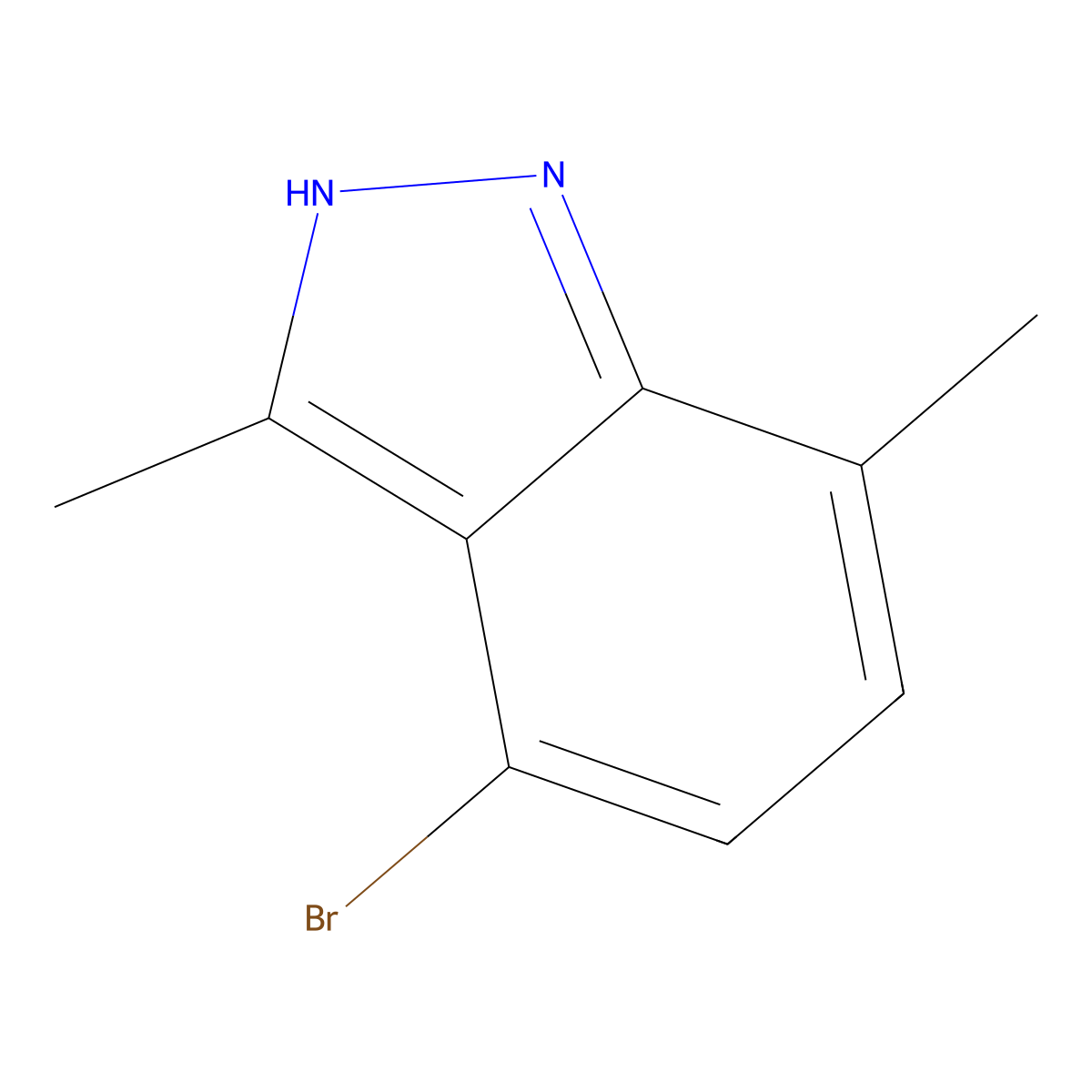 4-Bromo-3,7-dimethyl-1H-indazole molecular structure, CAS 1824052-02-9