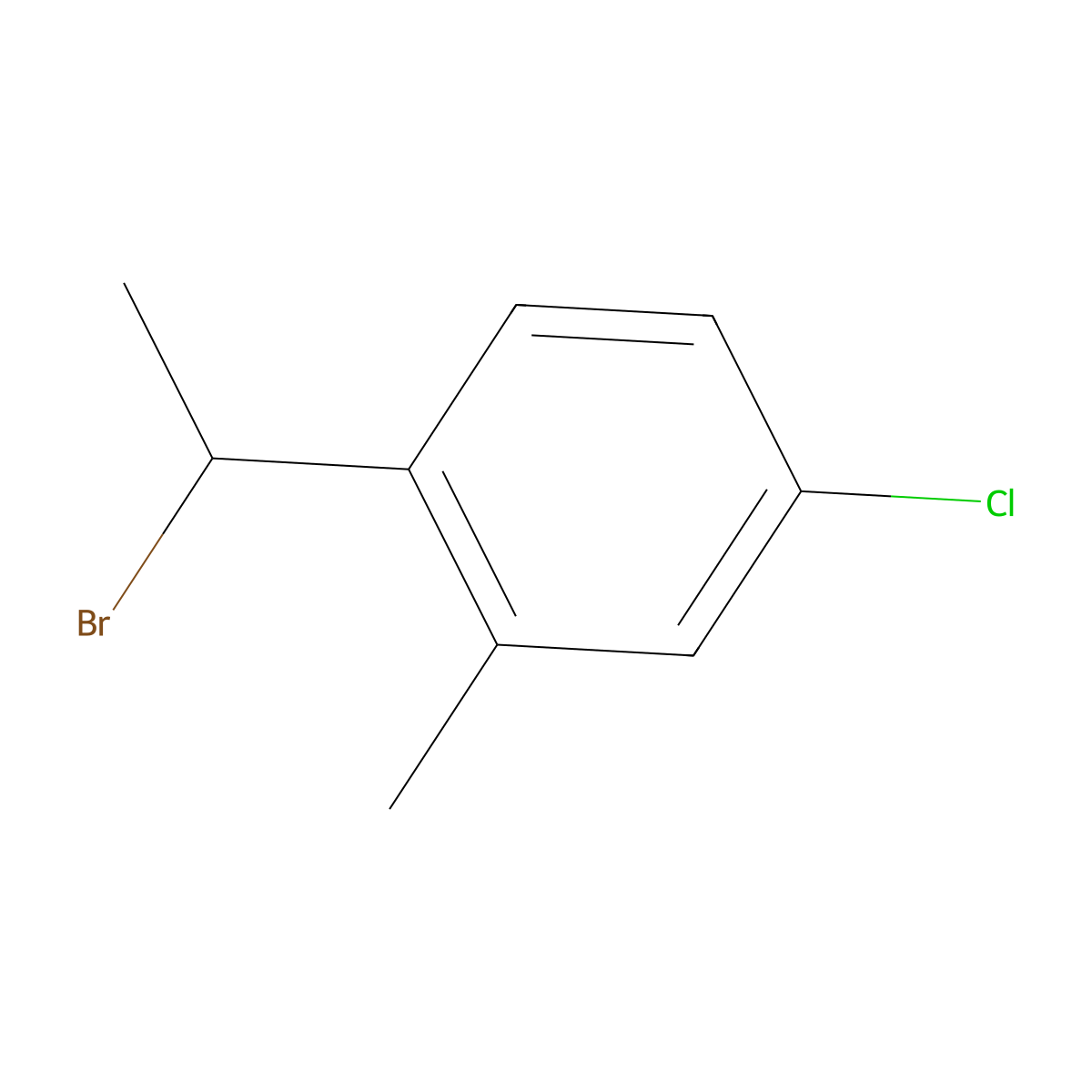1-(1-Bromoethyl)-4-chloro-2-methylbenzene molecular structure, CAS 1824052-10-9